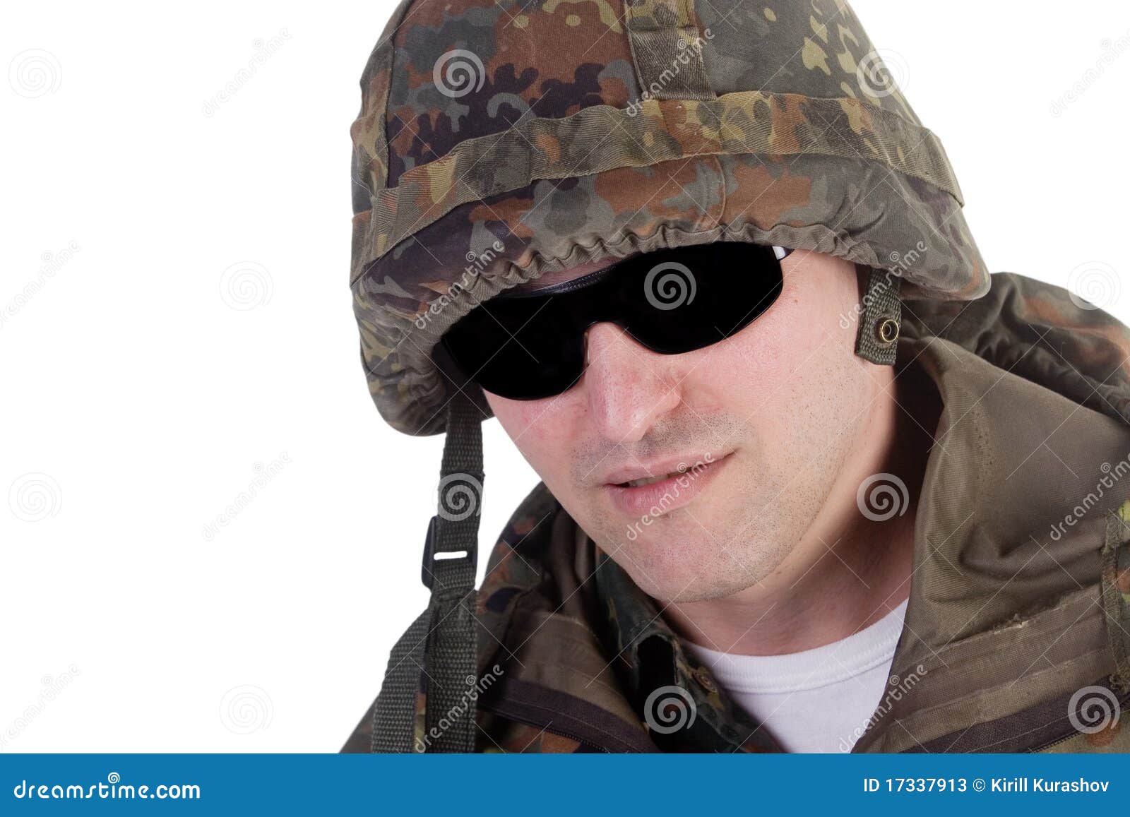 Soldier Wearing Dark Glasses Stock Image Image of fight, uniform