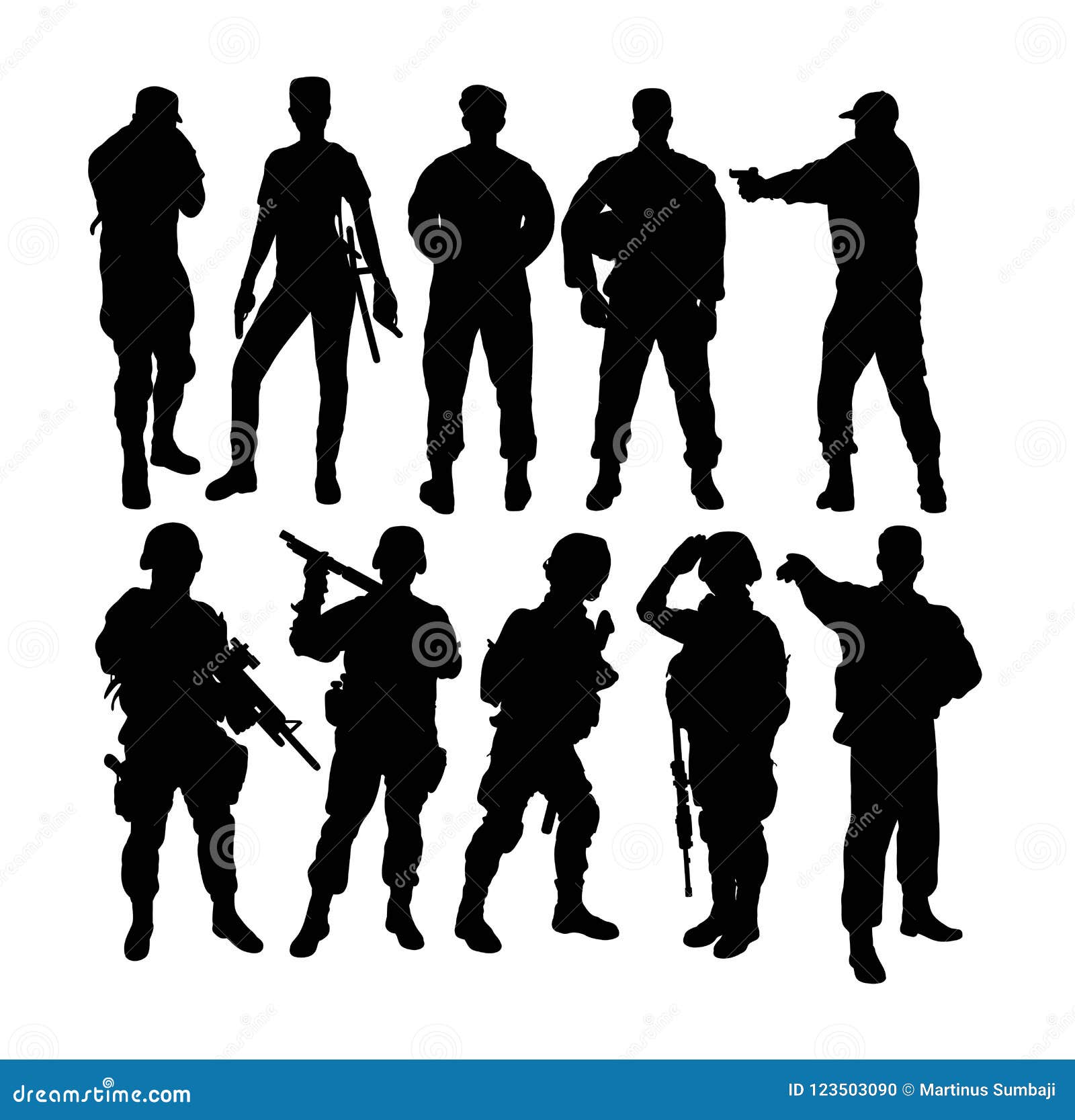 soldiers silhouette, art  