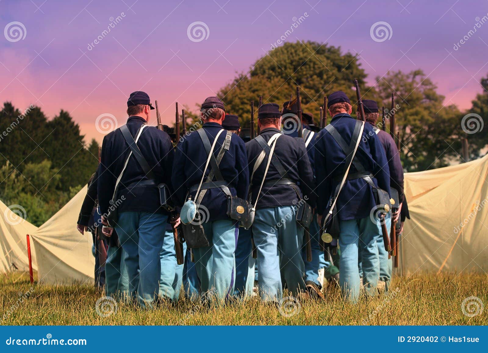 Soldiers Blue stock photo. Image of infantrymen, artillery 2920402