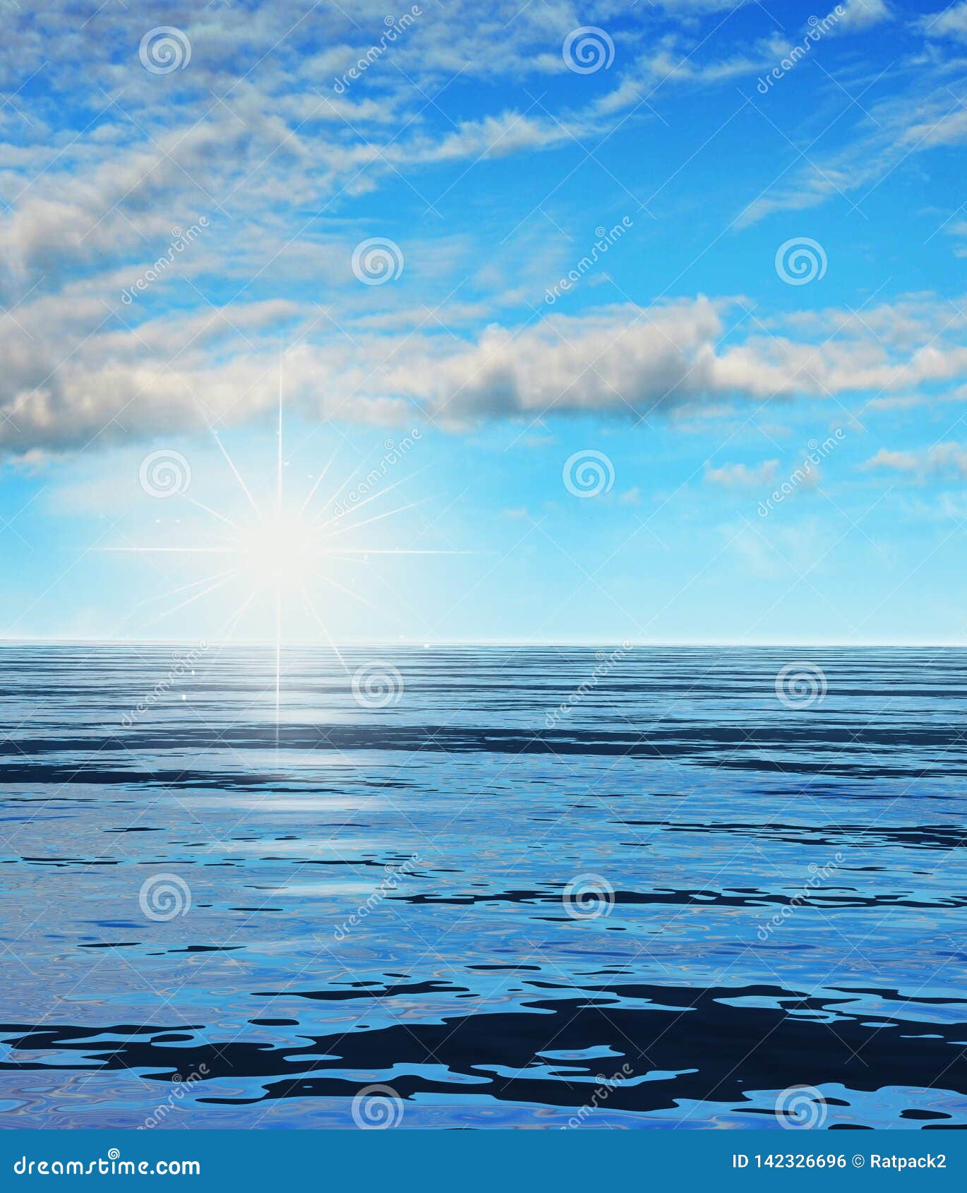 Soleil Levant Au Dessus D Un Paysage D Ocean Photo Stock Image Du Ciel Lumiere