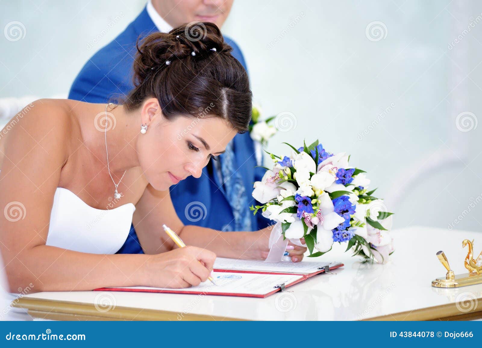 Solemn Registration of Newlyweds Stock Photo Image of formal, bride