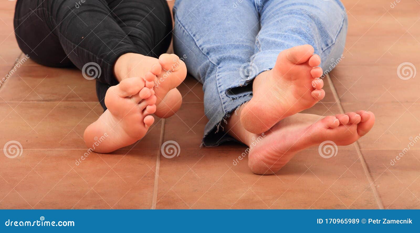 Soles Of Bare Feet Of Teenage Girls Stock Image Image Of Bare Closeup