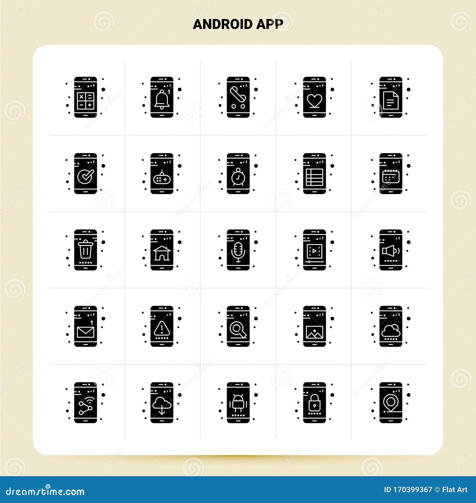 Download Solid 25 Android App Icon Set. Vector Glyph Style Design ...