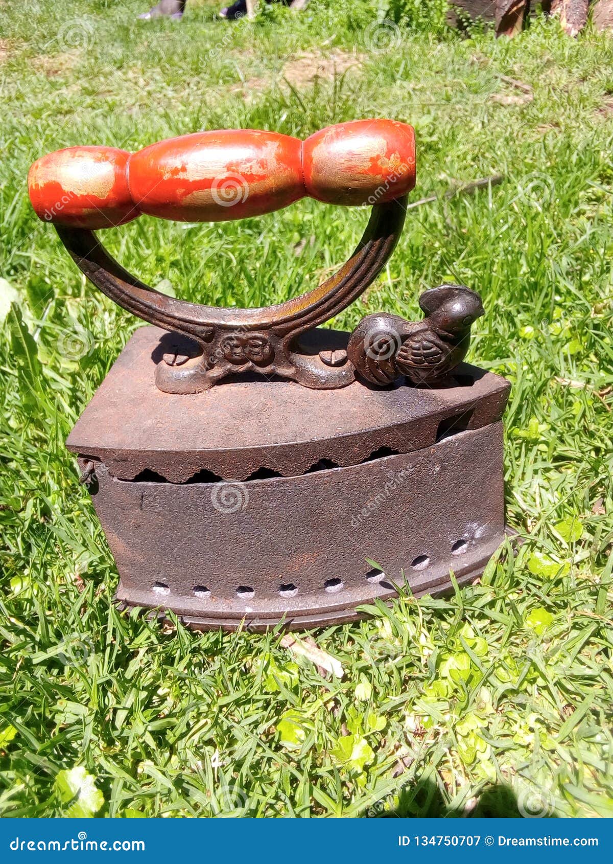 Solid Brass Coal Iron stock image. Image of item, iron 134750707