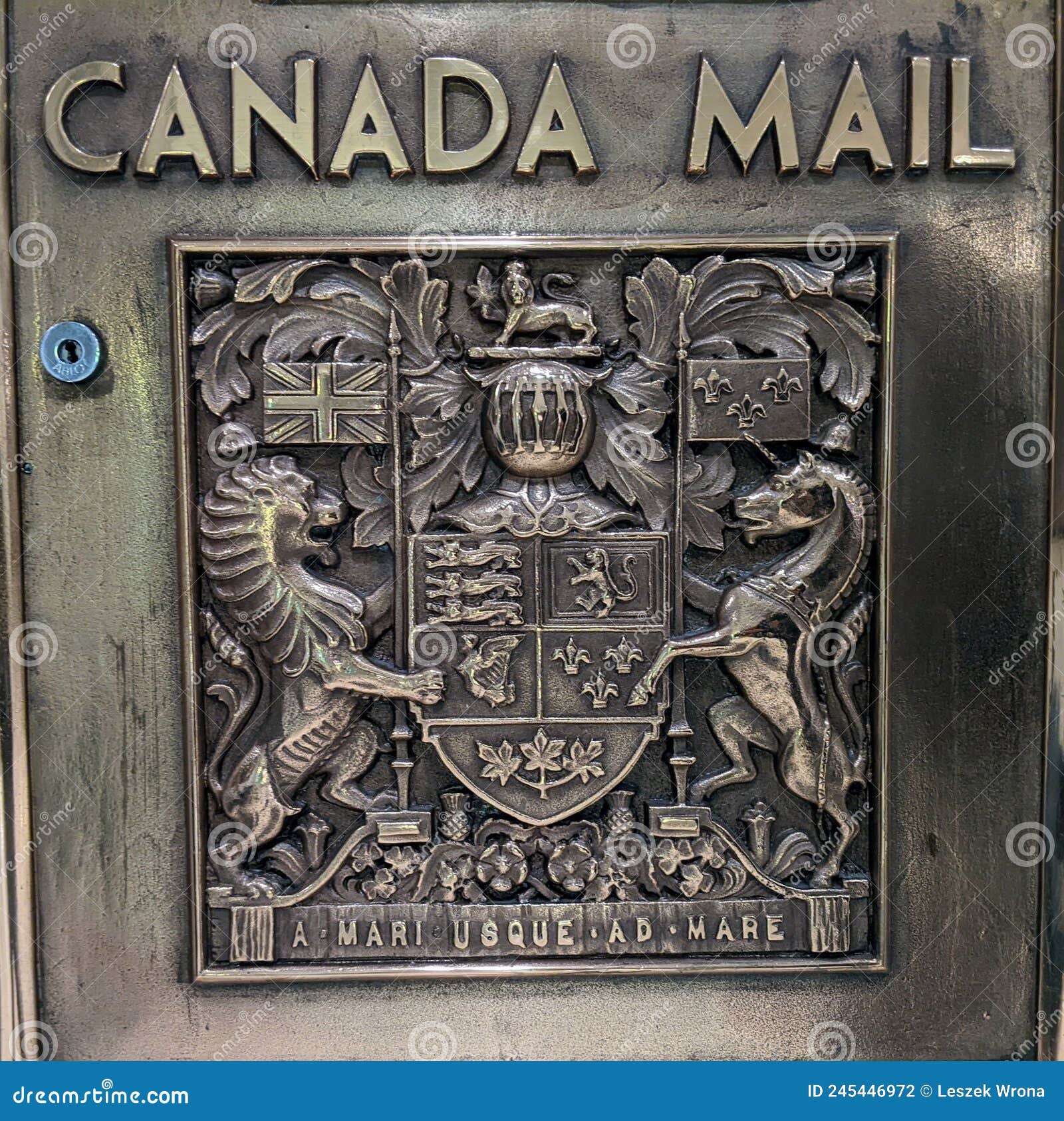 bronze-mailbox-coat-arms-stock-photos-free-royalty-free-stock