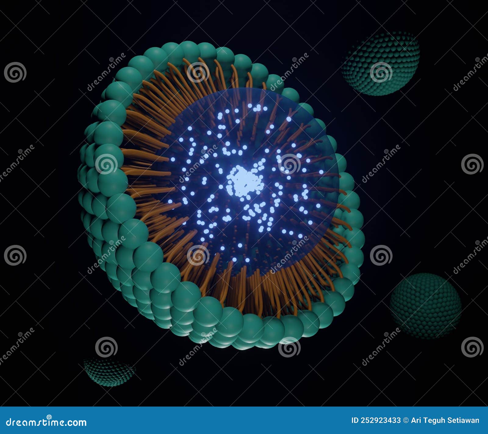 Solid Lipid Nanoparticle with Nanodrugs Carrier Stock Illustration ...