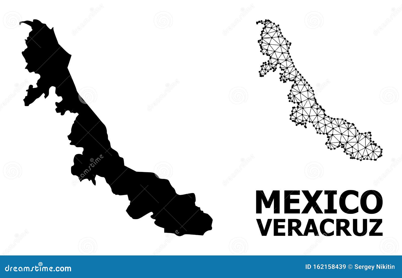 solid and mesh map of veracruz state
