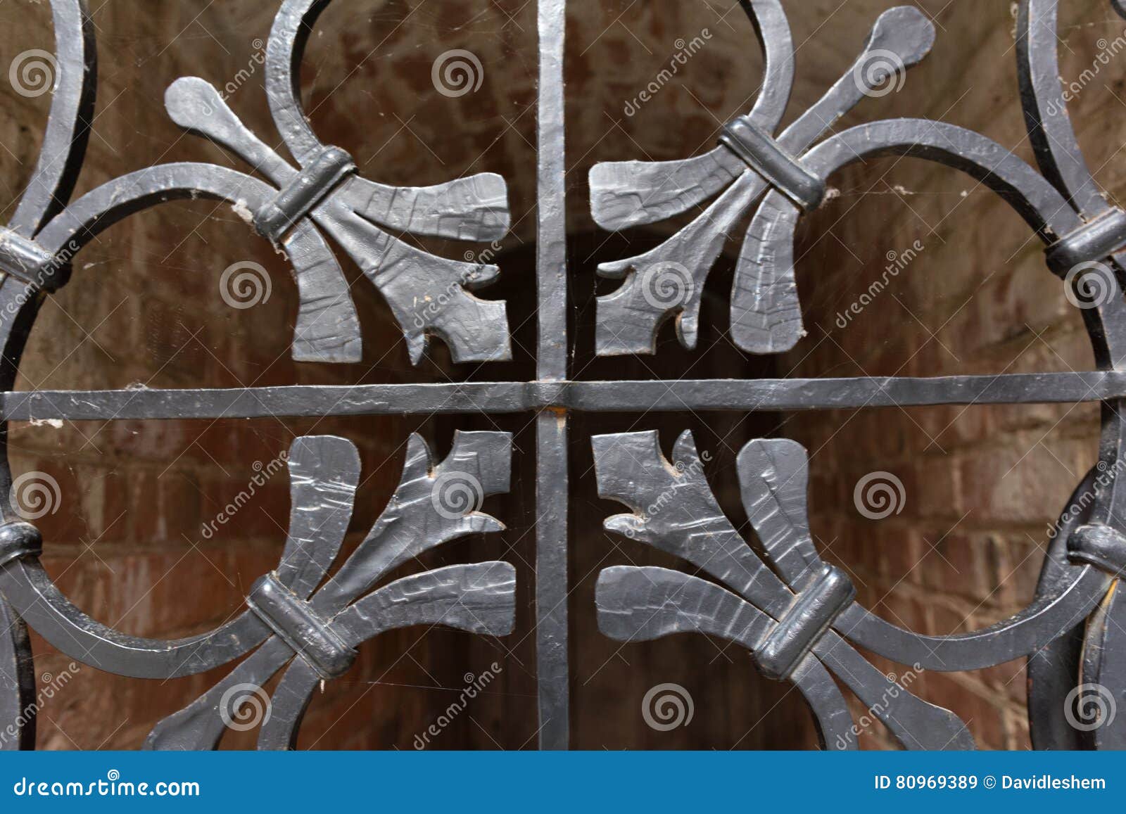 Solid Metal Door Decoration Stock Image Image of historical, fort