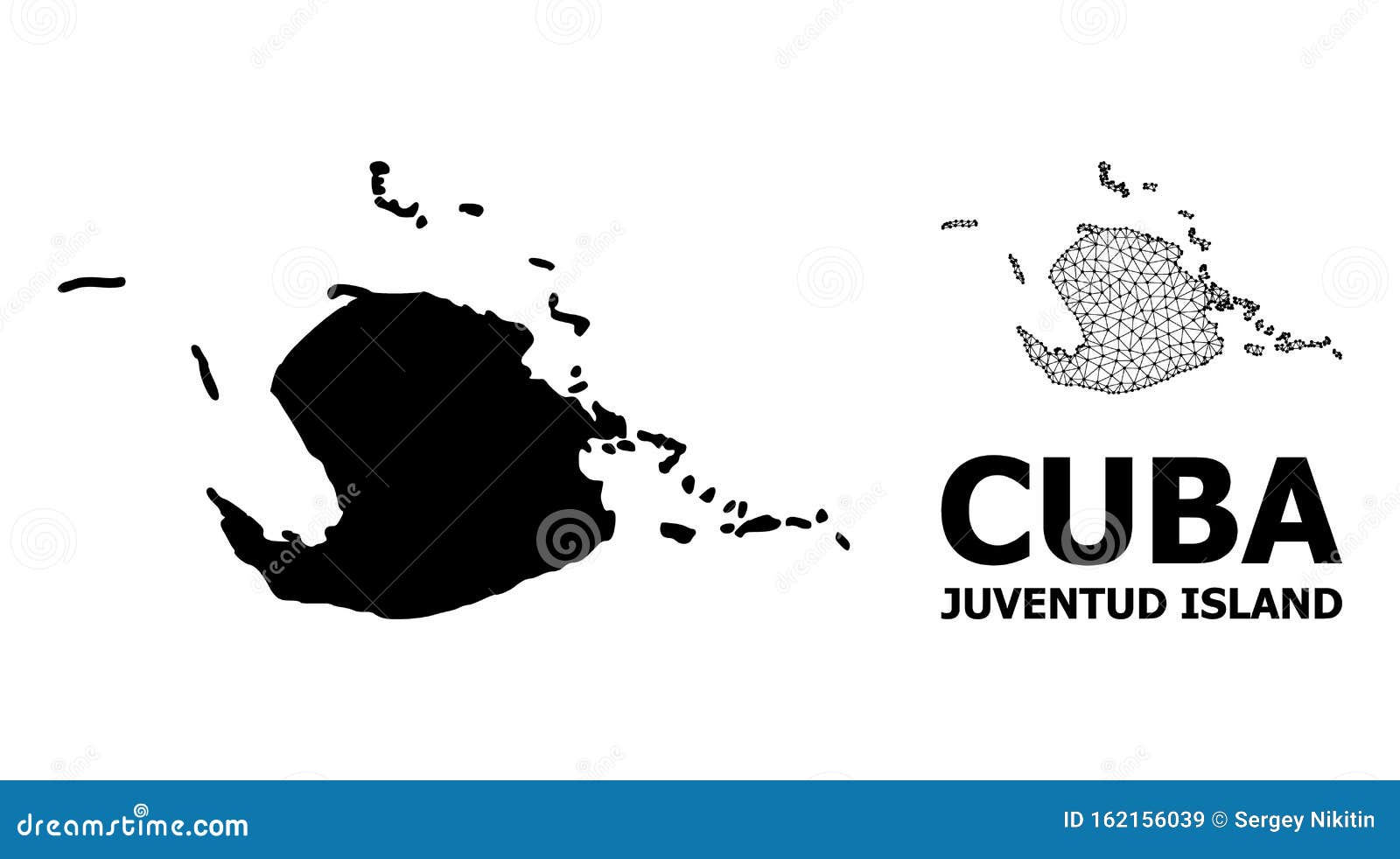 solid and network map of juventud island