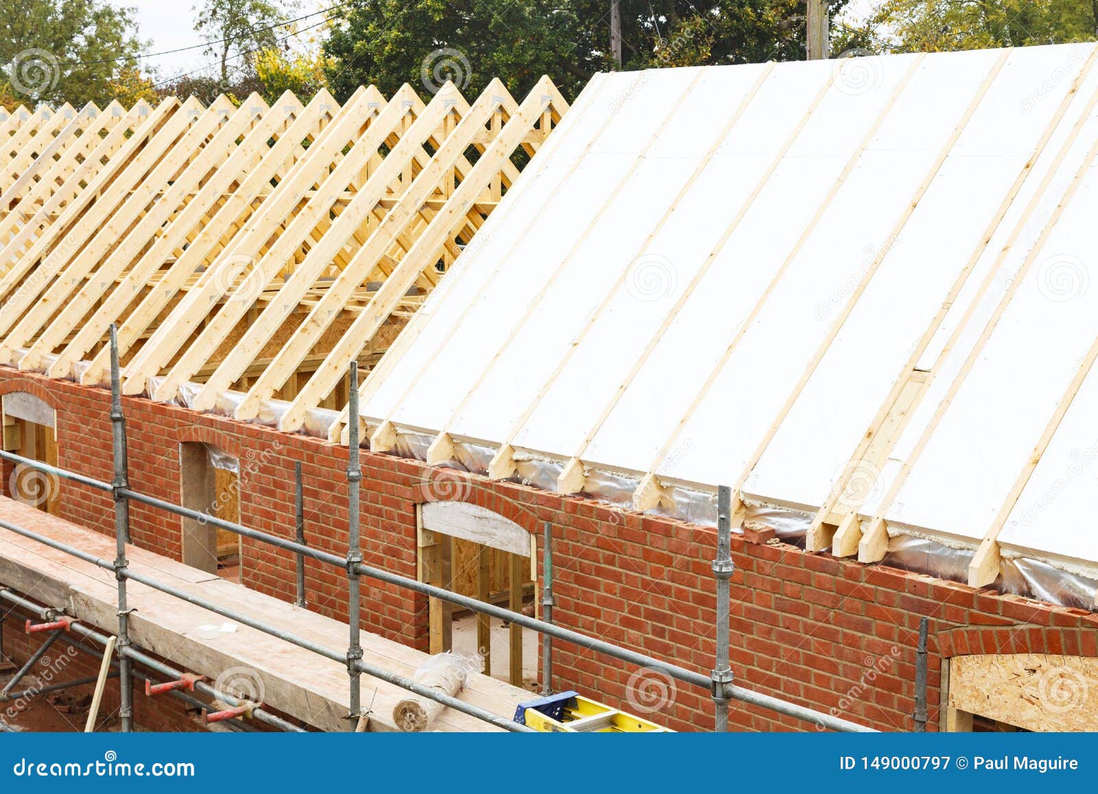 Solid roof insulation stock image. Image of brick, exterior 149000797