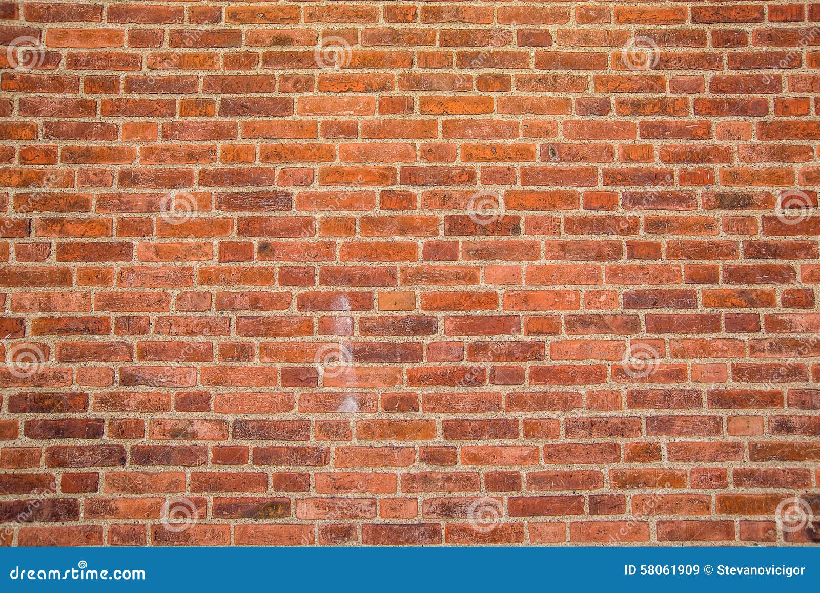 solid rustic red bricks wall surface