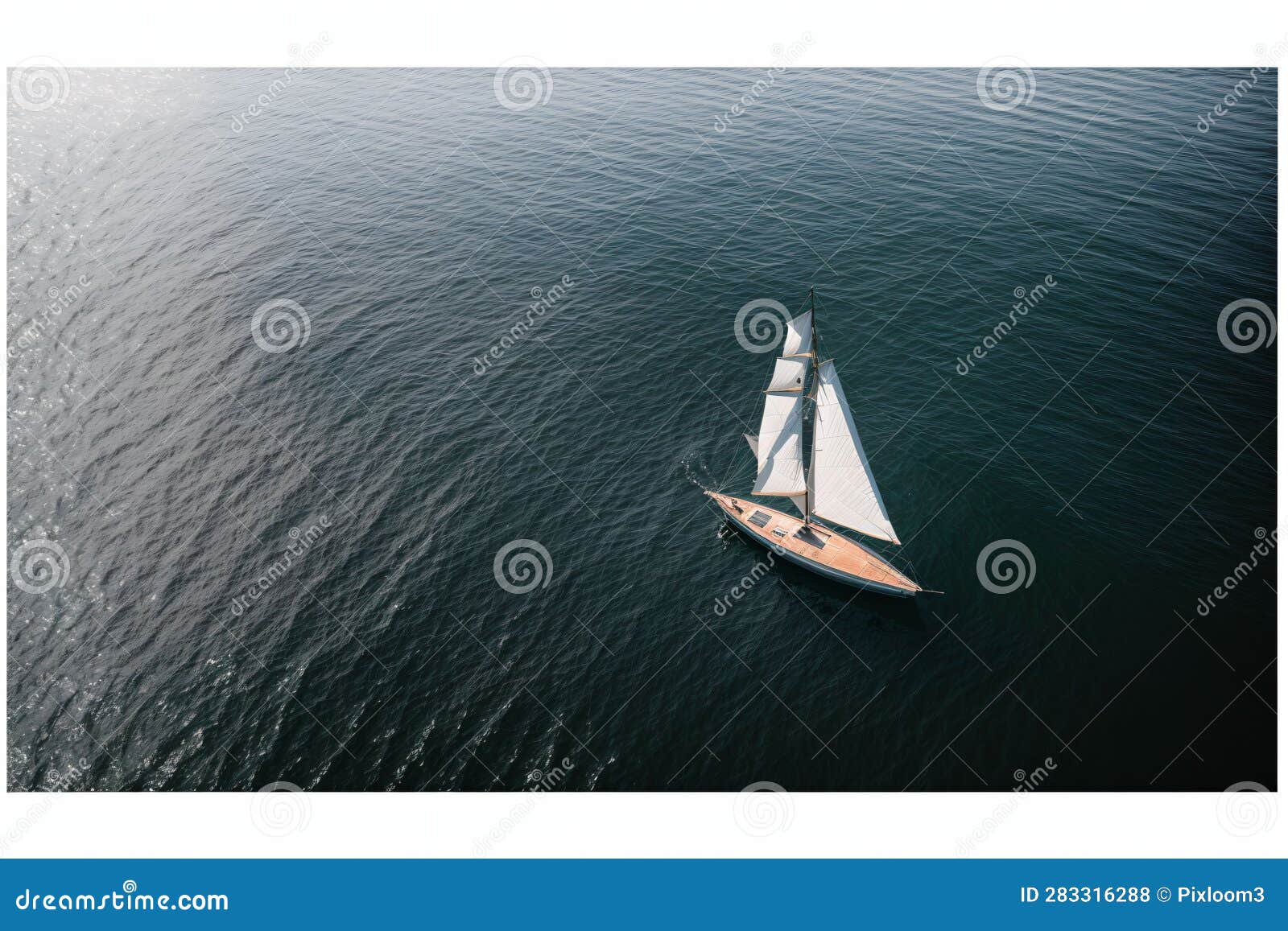 a solitary sailboat on a still lake