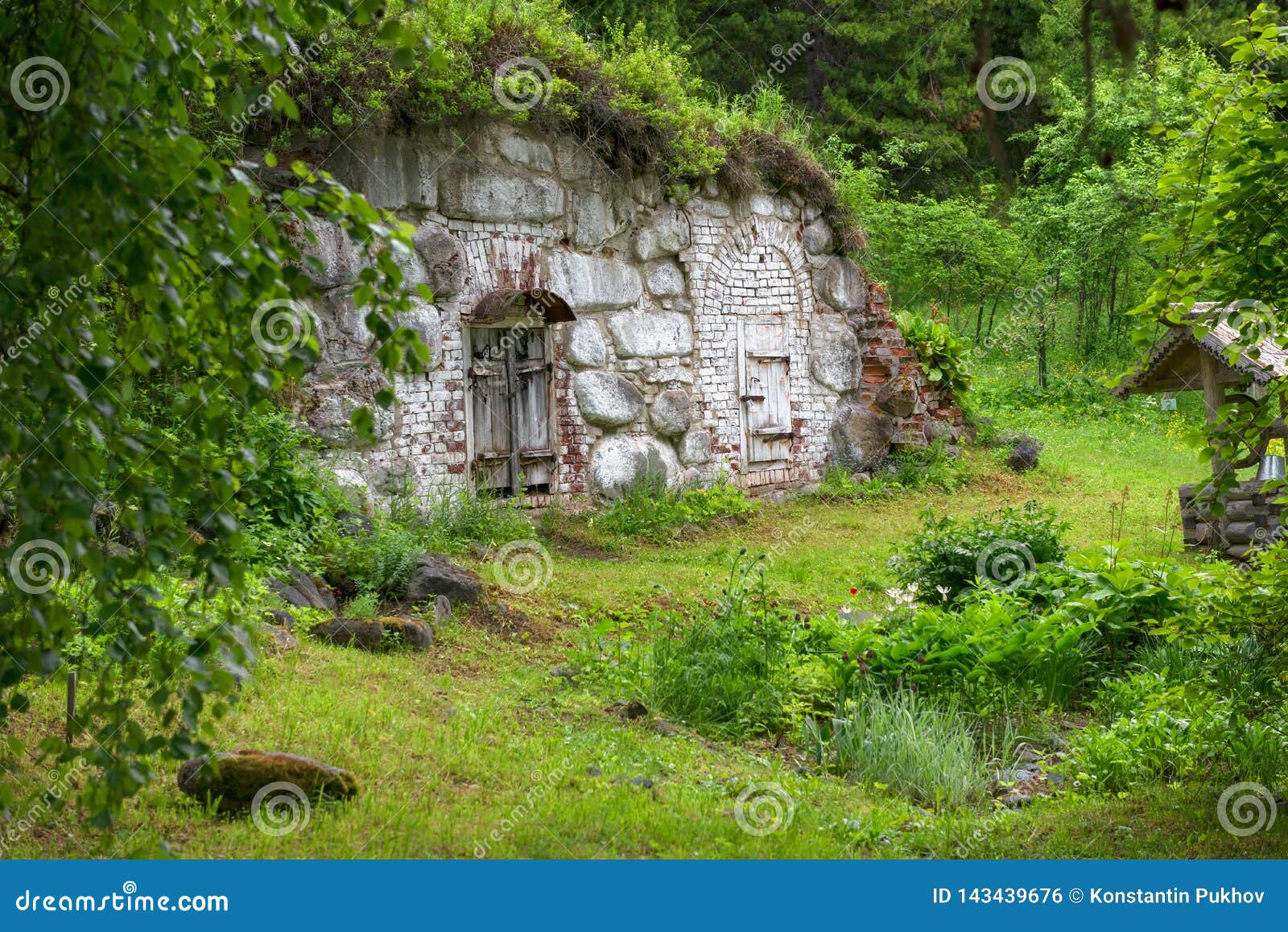 Old Cellar In The Botanical Garden On Solovki Stock Photo Image