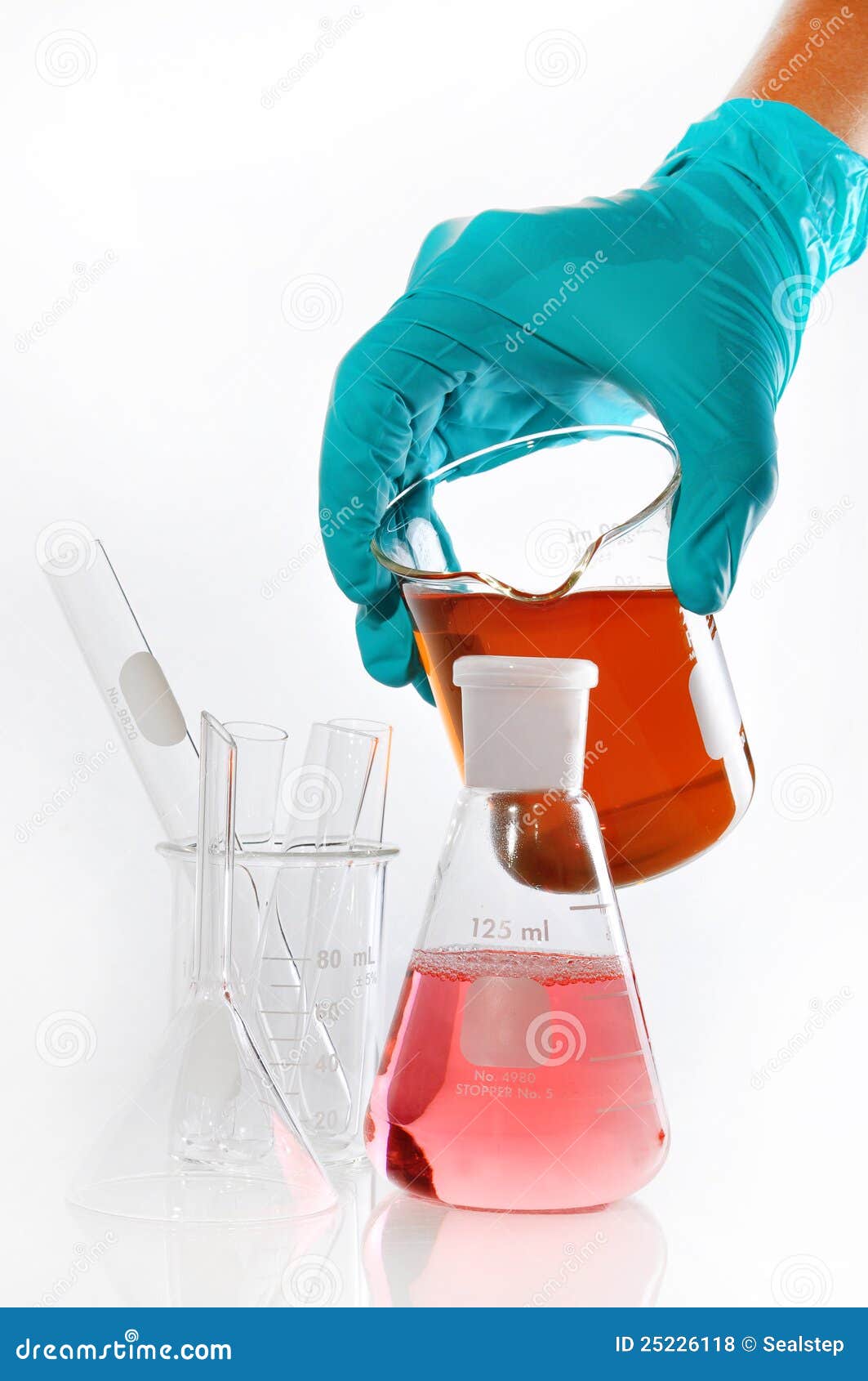 Solution in Beaker and Flask Stock Photo Image of glass, analysis