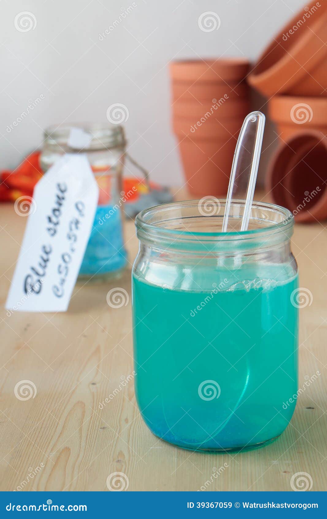 Solution of Copper Sulphate Stock Image Image of garden, spoon 39367059
