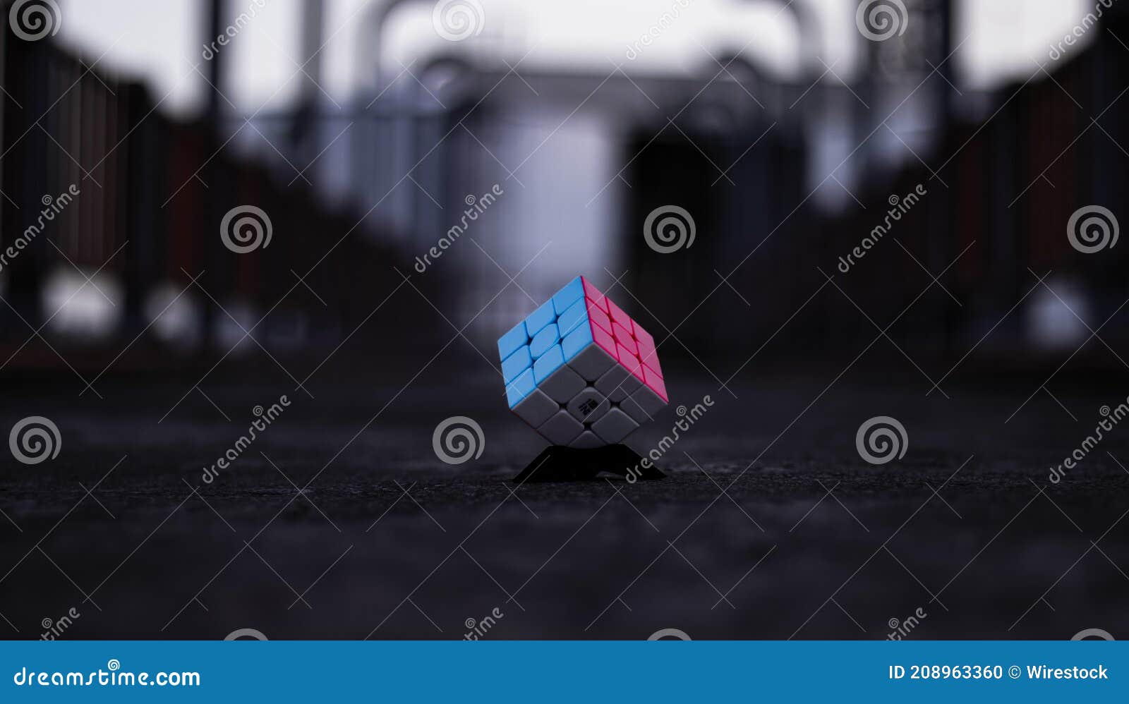 Solved Rubik S Cube in an Abandoned Building Editorial Image Image of
