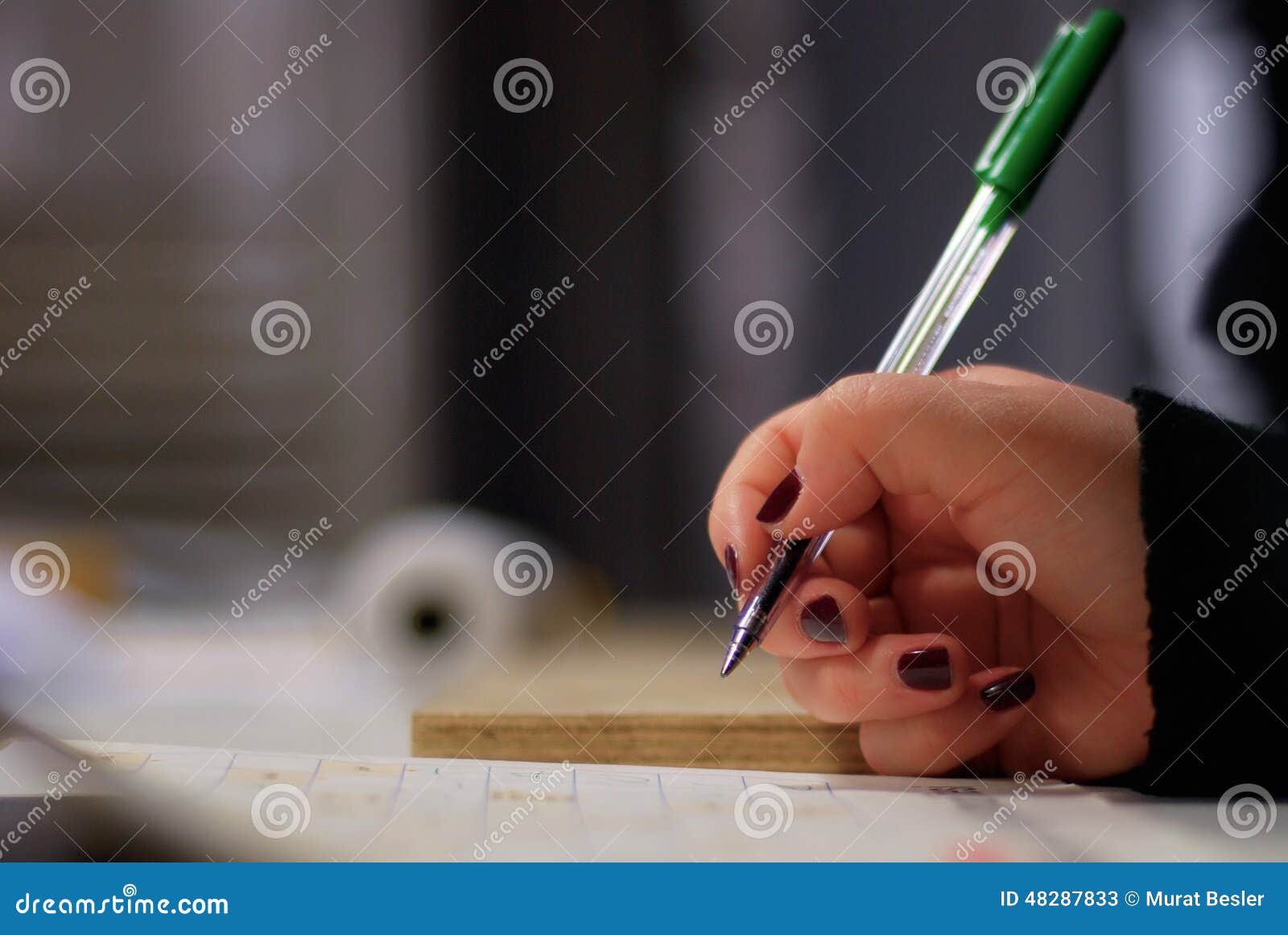 Solving a crossword puzzle stock image. Image of clue - 48287833