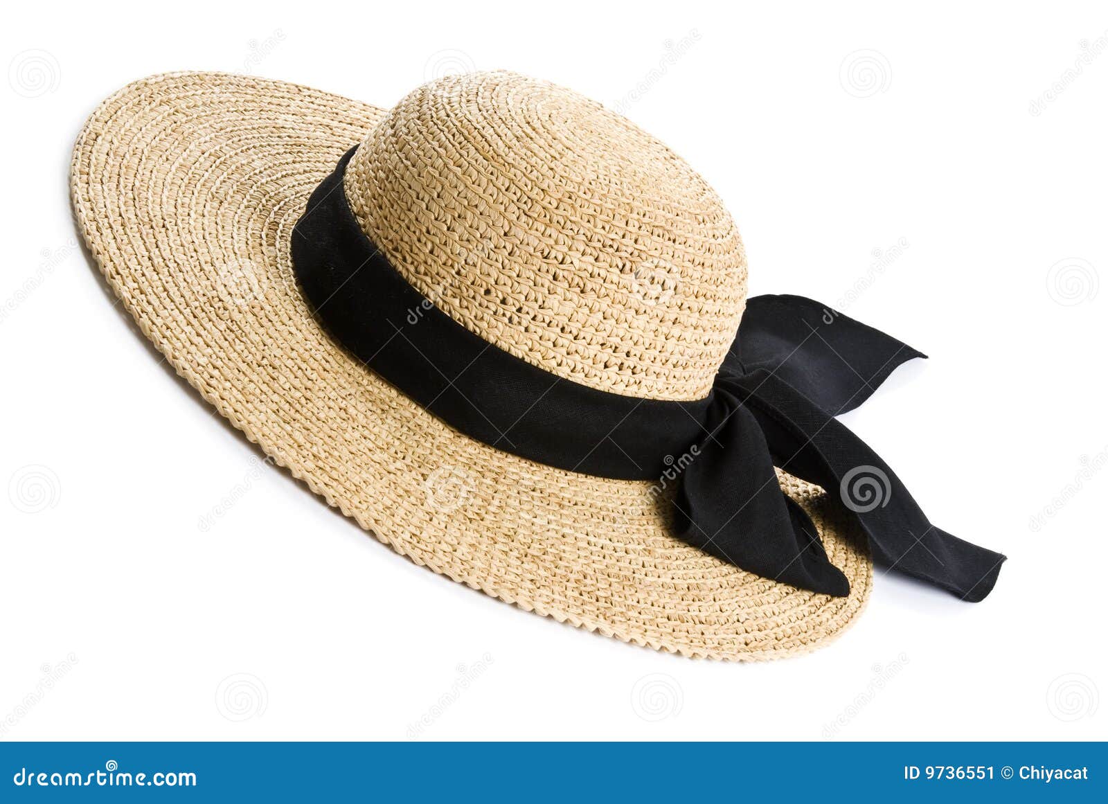 Sombrero de paja femenino imagen de archivo. Imagen paja - 9736551