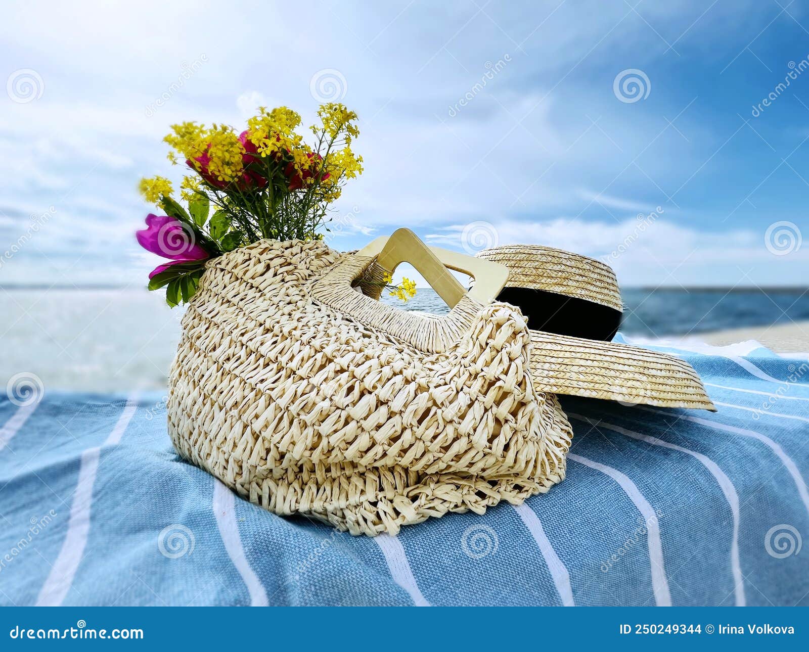 bolsa playa rayas mujer verano toallas