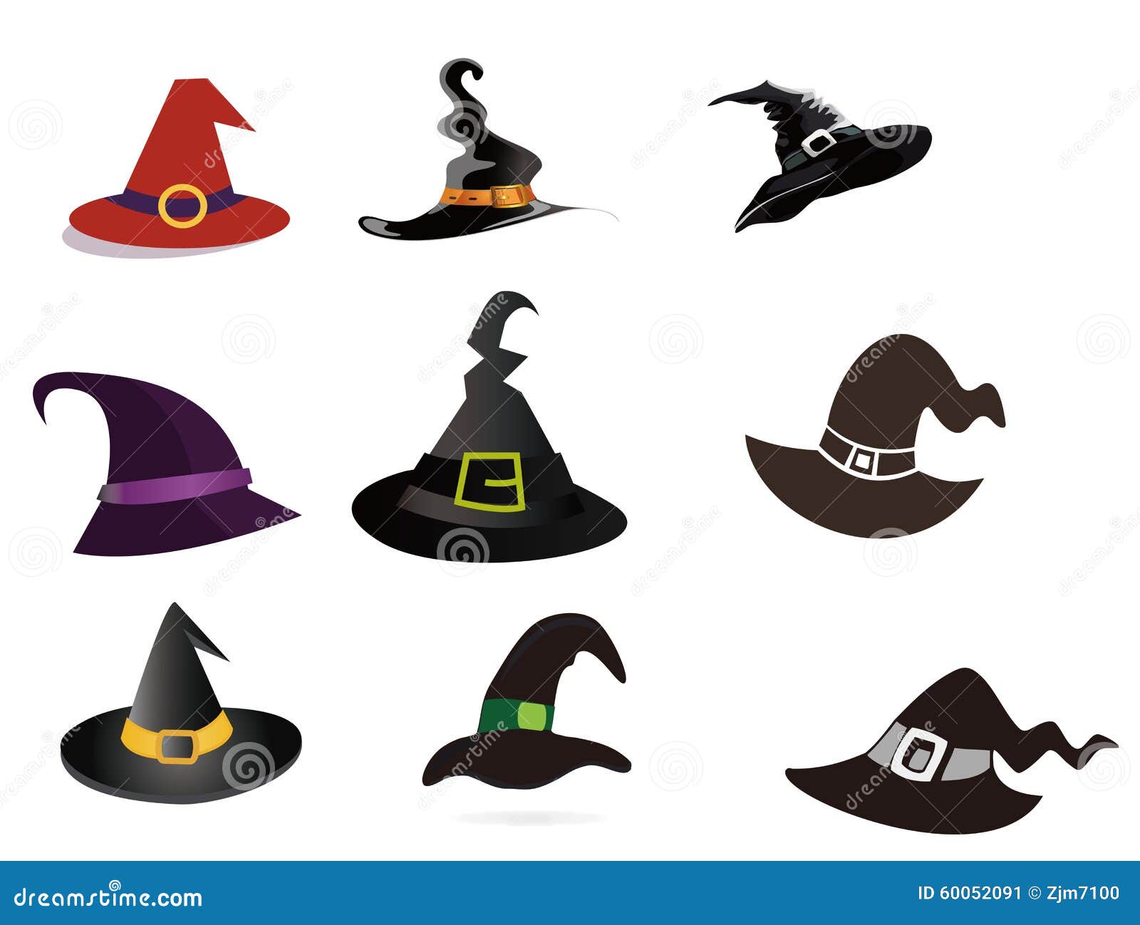 Gráficos de vector, sombrero del mago de la historieta, material de Halloween