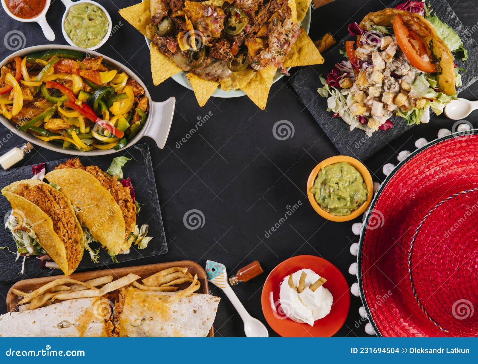 Sombrero mexican food stock photo. Image of sombrero 231694504