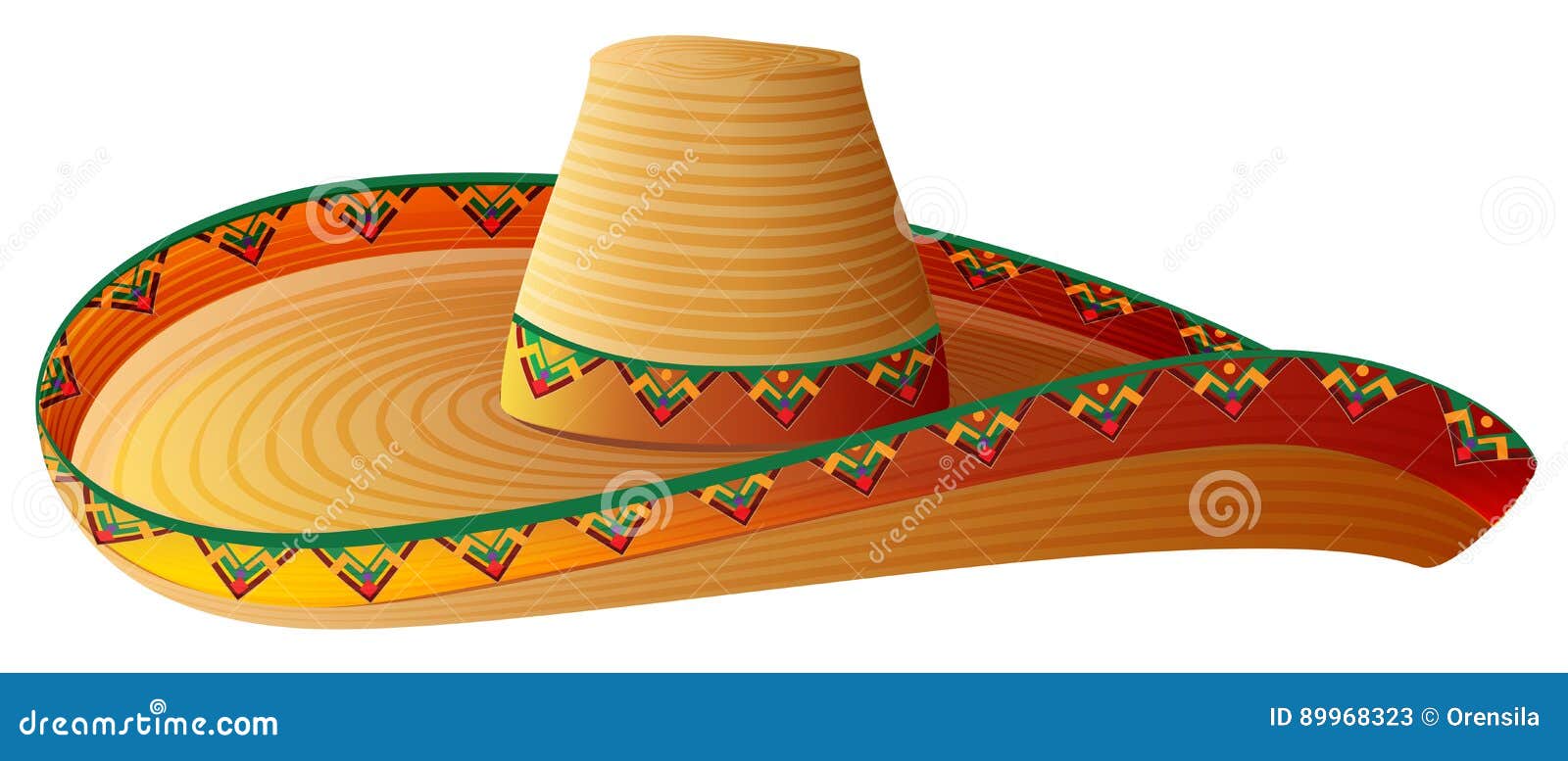 sombrero mexican straw hat with wide margins