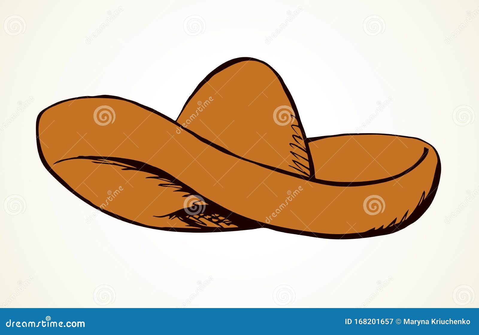 Sombrero Mexicano Dibujo De Vectores Ilustración del Vector - Ilustración  de bosquejo, traje: 168201657