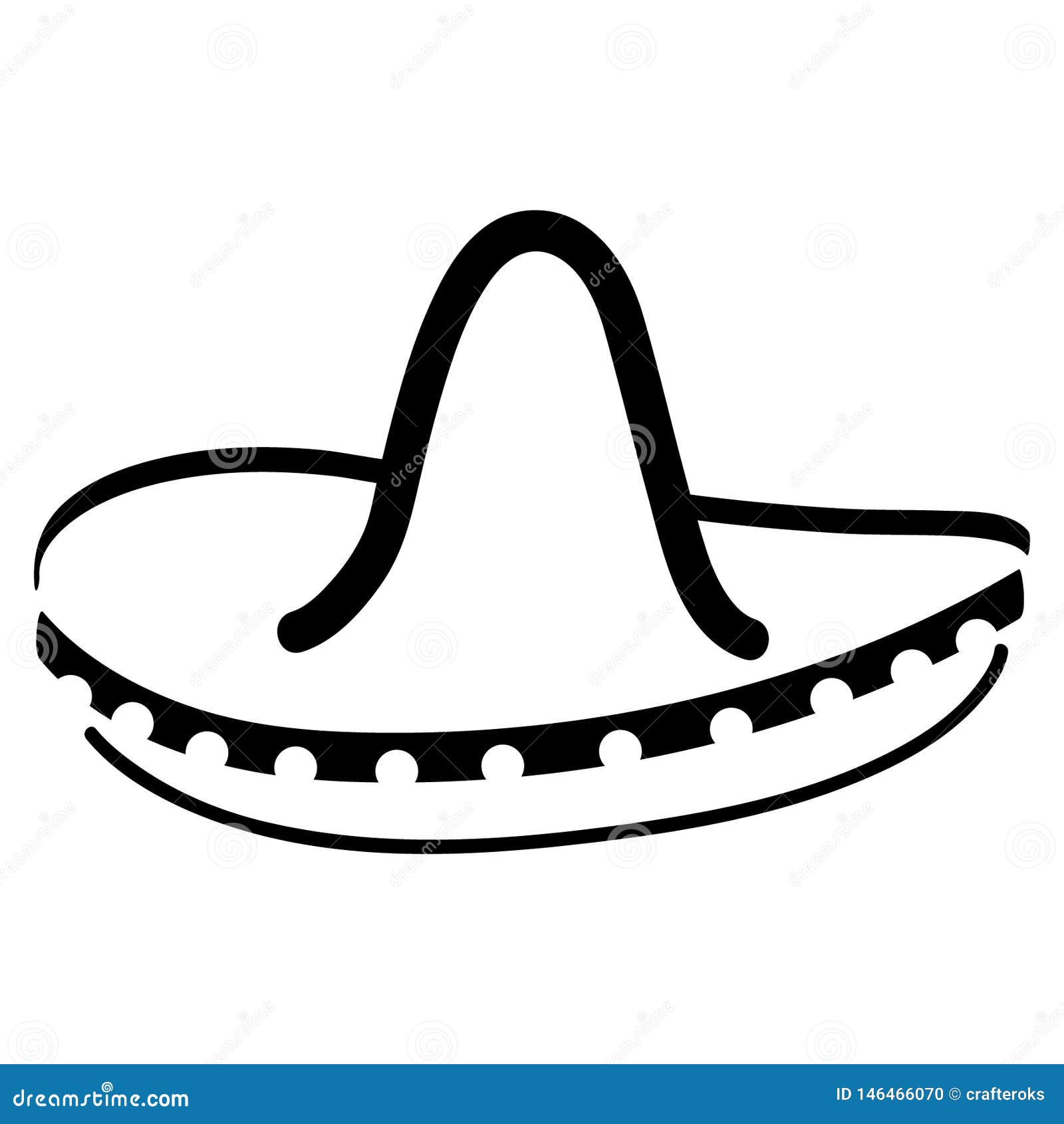 Sombrero Hand Drawn, Vector, Eps, Logo, Icon, Silhouette Illustration by  Crafteroks for Different Uses. Stock Vector - Illustration of mexico,  sombrero: 146466070, image size:1600x1690