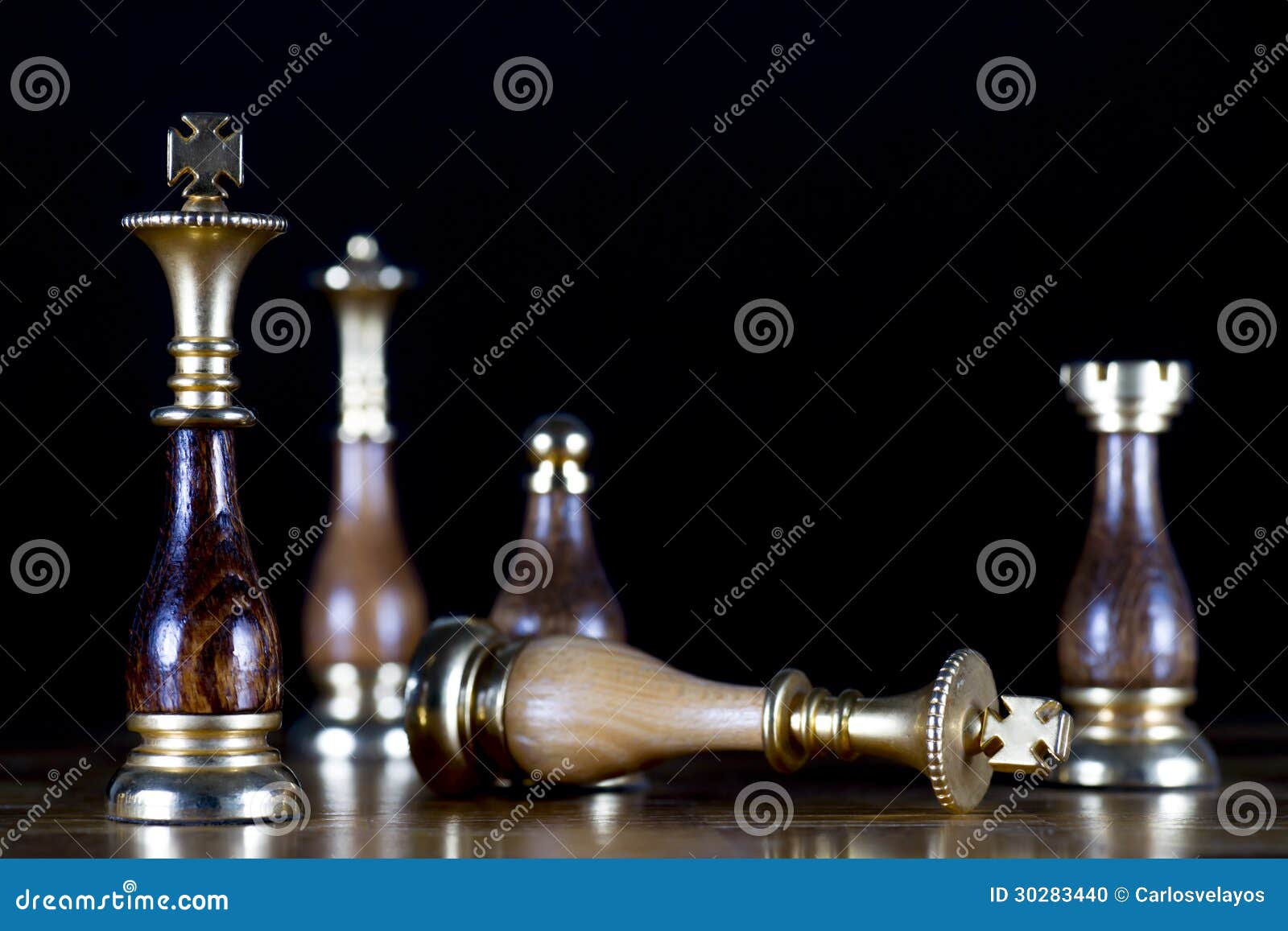 Queen checkmate on king over white Stock Photo by ©razihusin 30242235