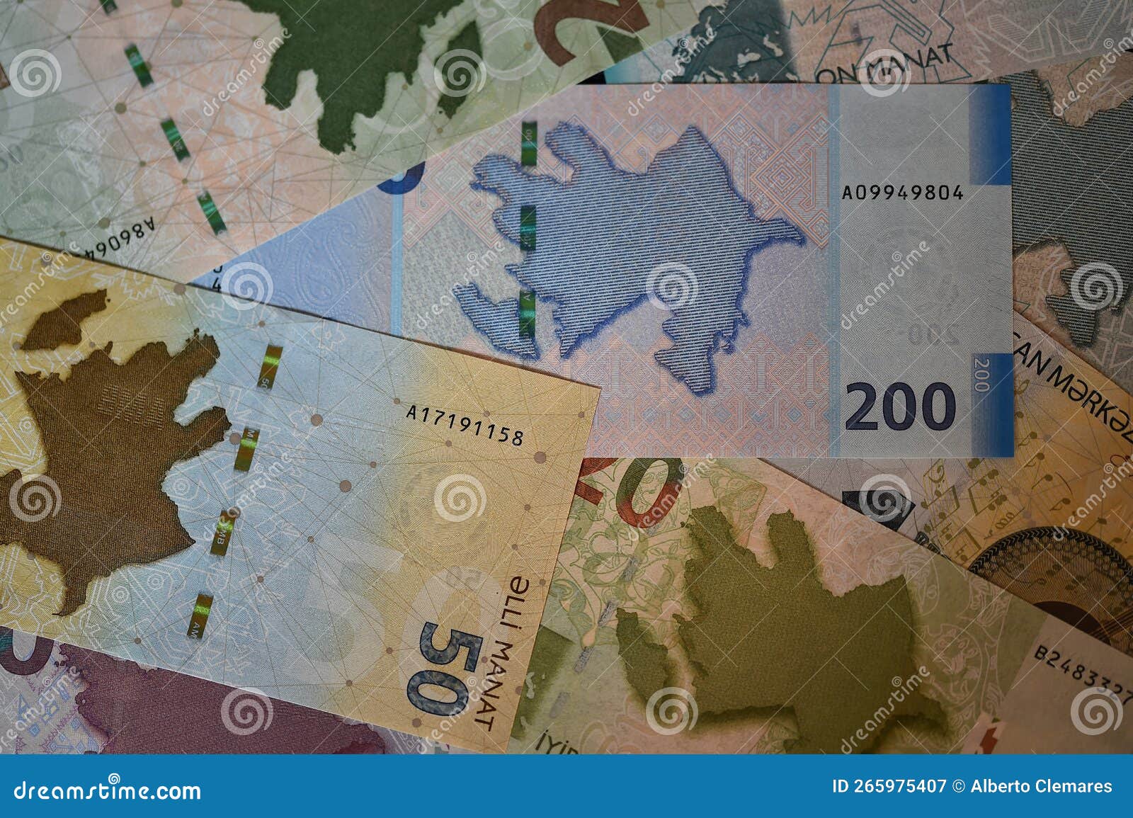 some current banknotes of azerbaijan