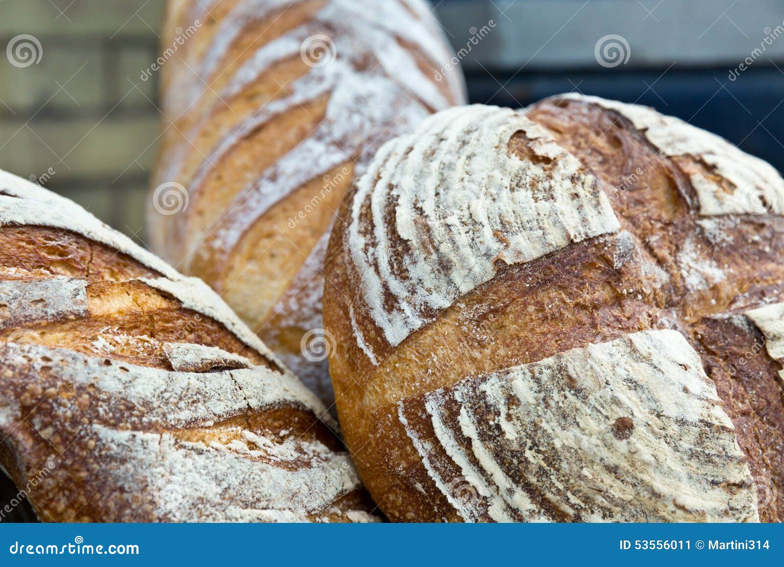 Some Delicious Homemade Bread Display Stock Image Image of frechness