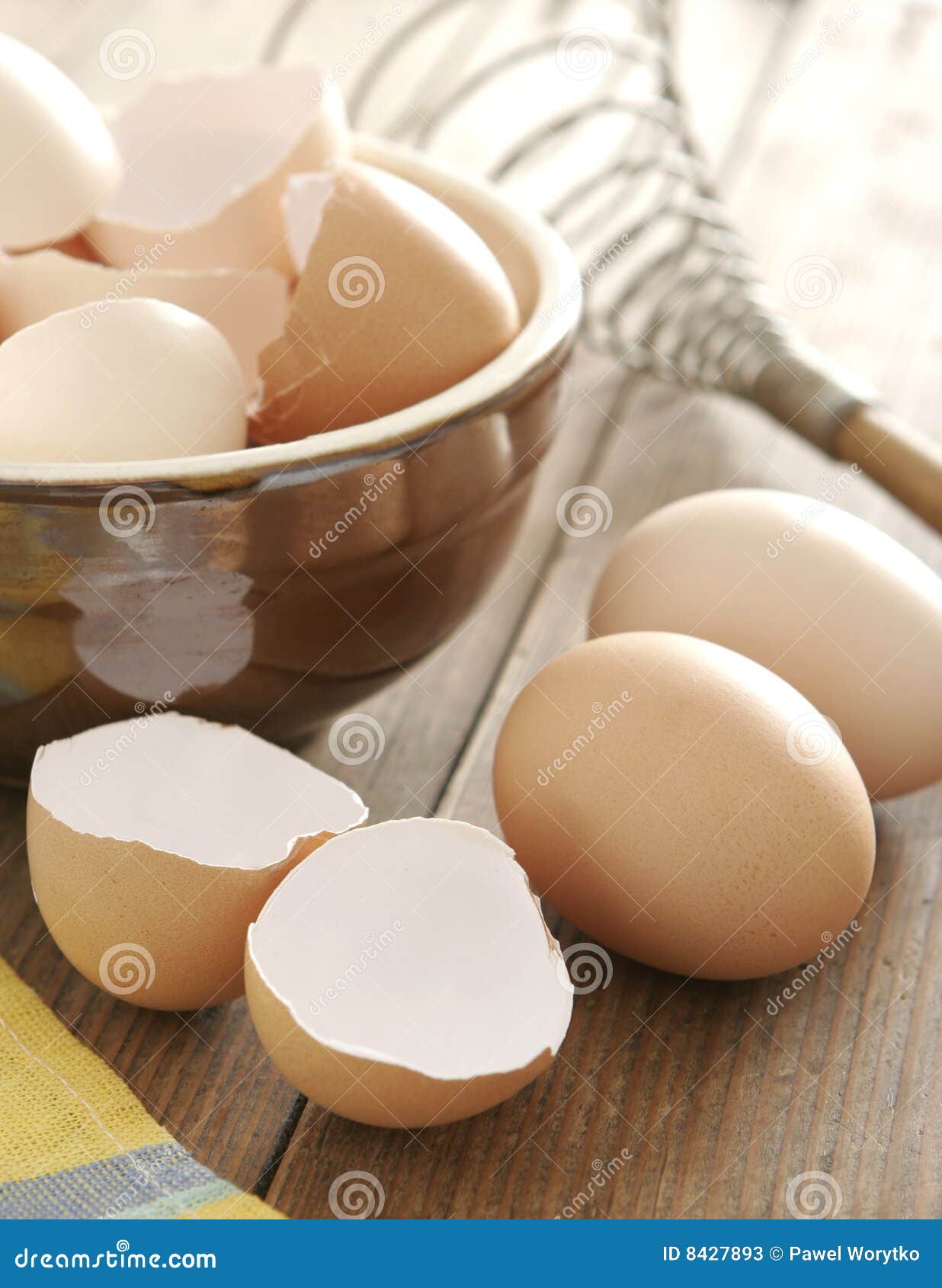 Some eggs & egg whisk stock image. Image of farm, cooking 8427893