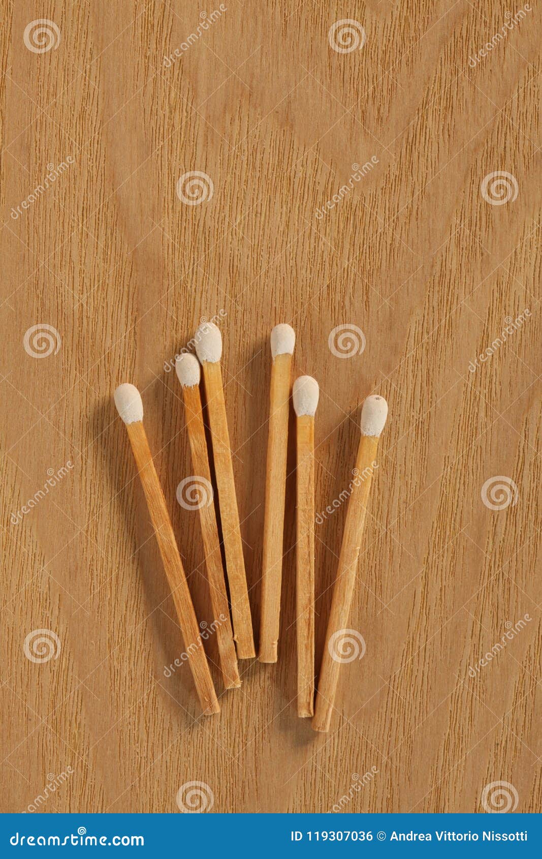 Some Stick Matches on a Wooden Table Stock Photo - Image of still