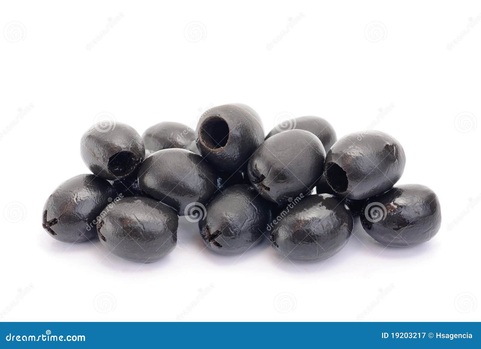 Some Pitted Black Olives Isolated on the White Stock Image Image of