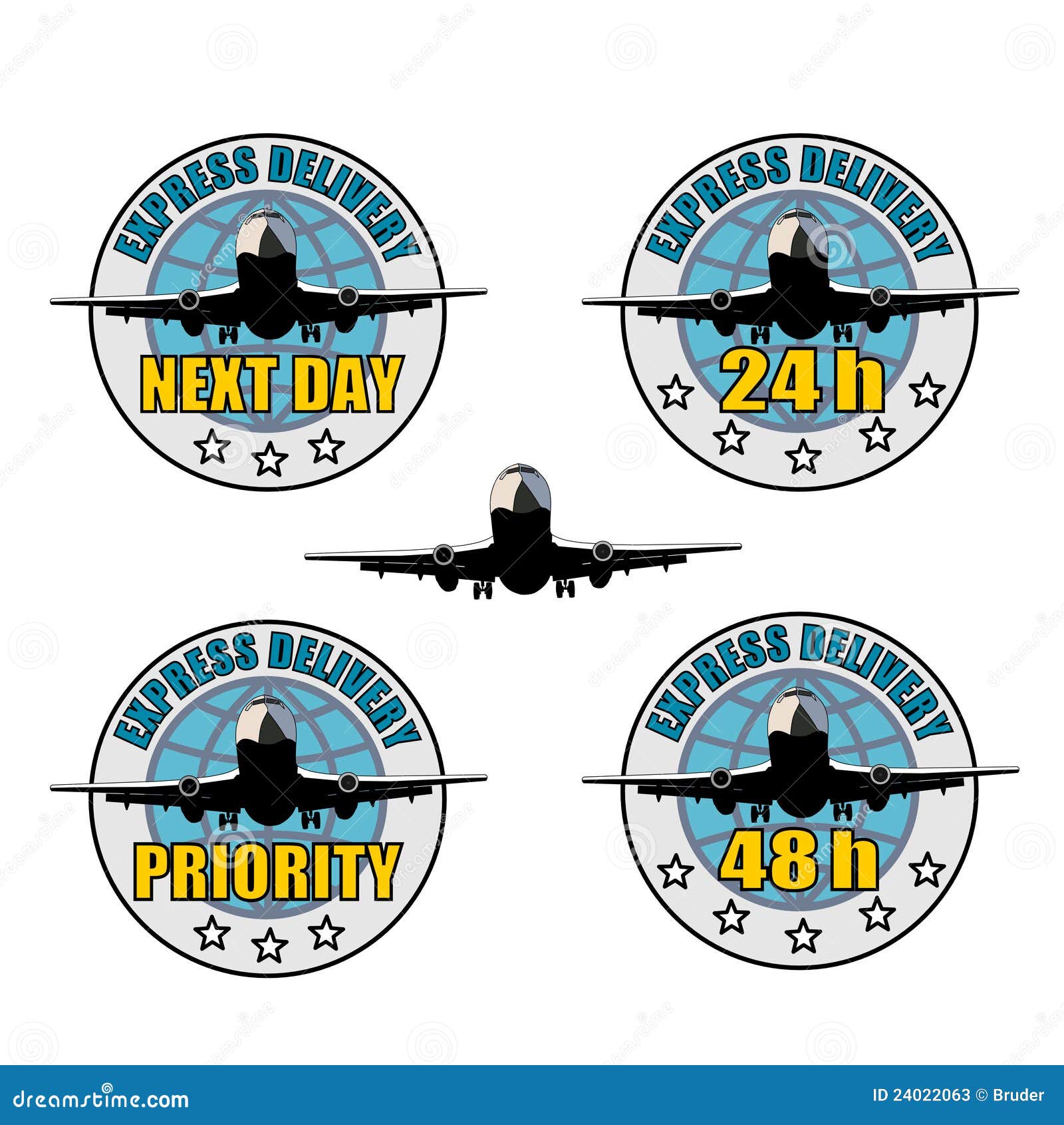 Some Types of Delivery Services Stamps Stock Vector Illustration of next, business 24022063