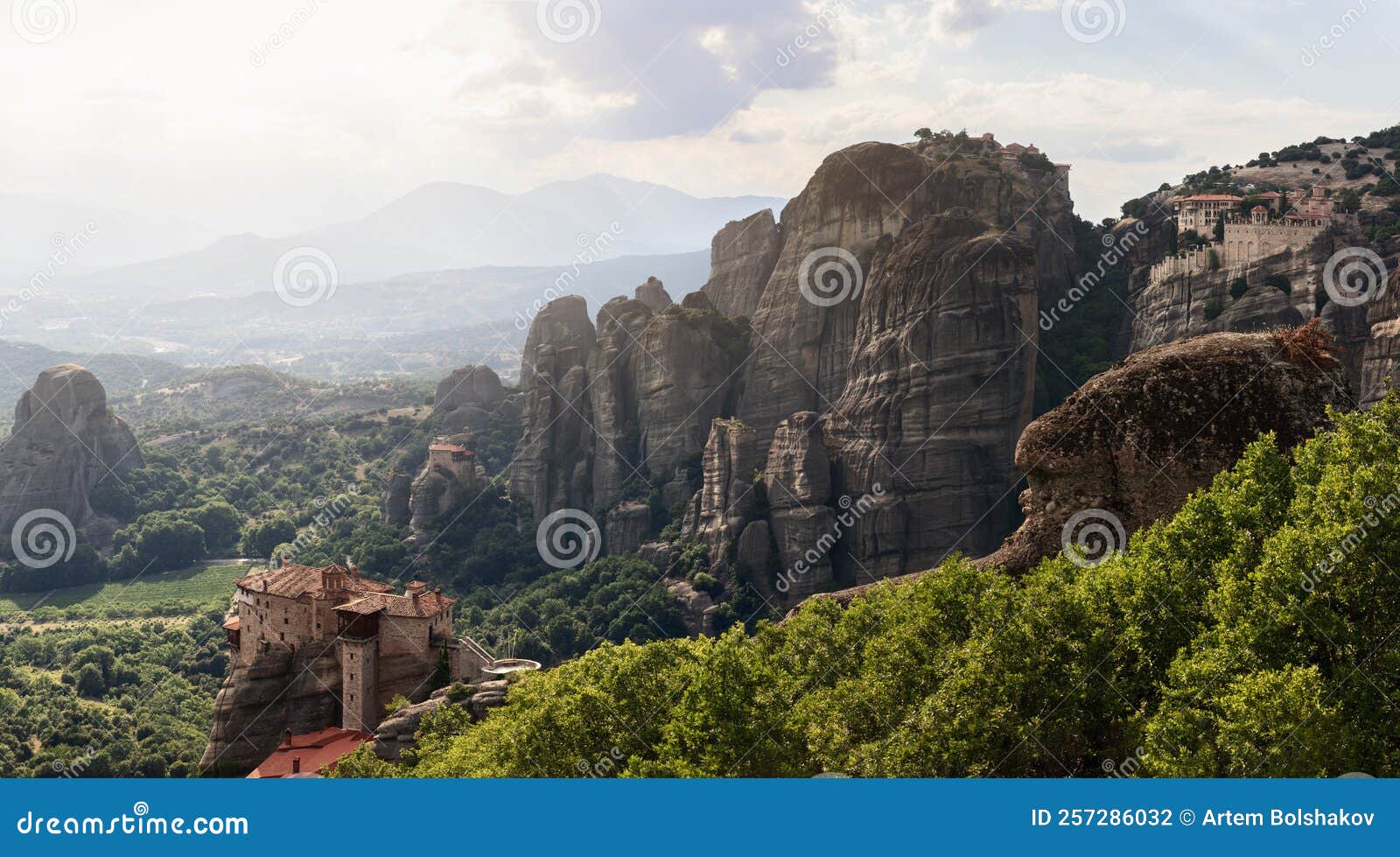 from some viewpoint, tourists have a rare chance to see in one direction up to 4 monasteries on clifftops