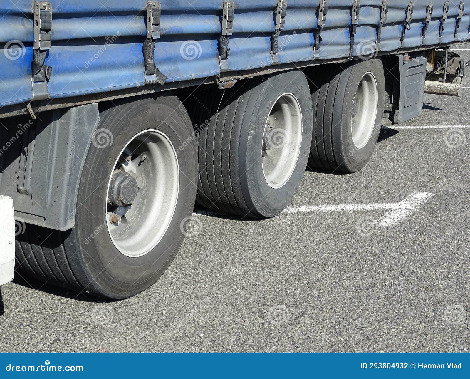 Some of the Wheels of a Truck Stock Photo Image of machine