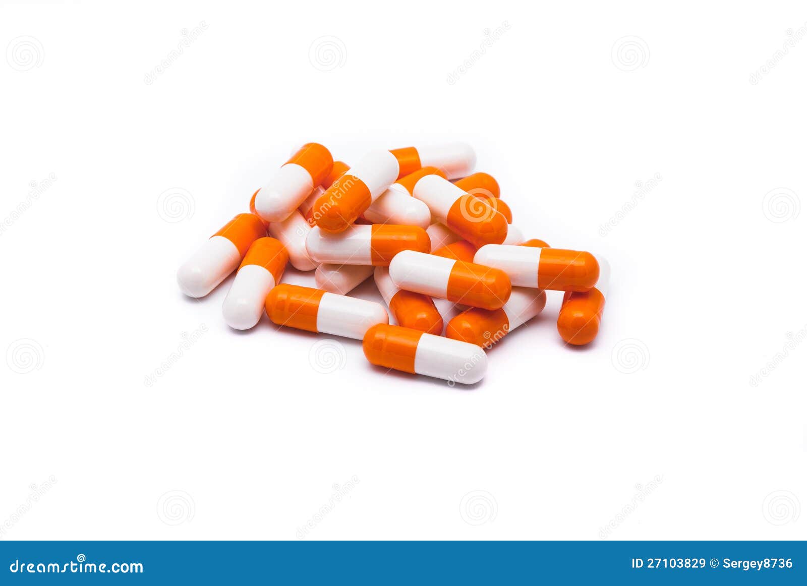 Some Whiteorange Pills Situated Stock Image Image of narcotics