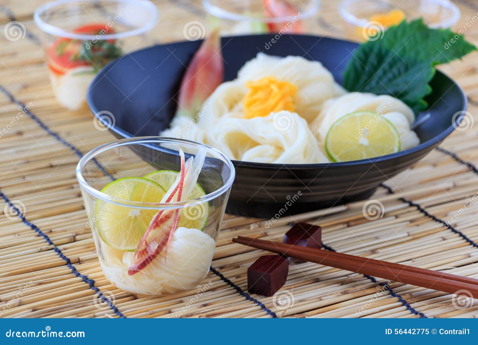 Somen, Japanese Thin Wheat Noodles Stock Image Image of wheat, white