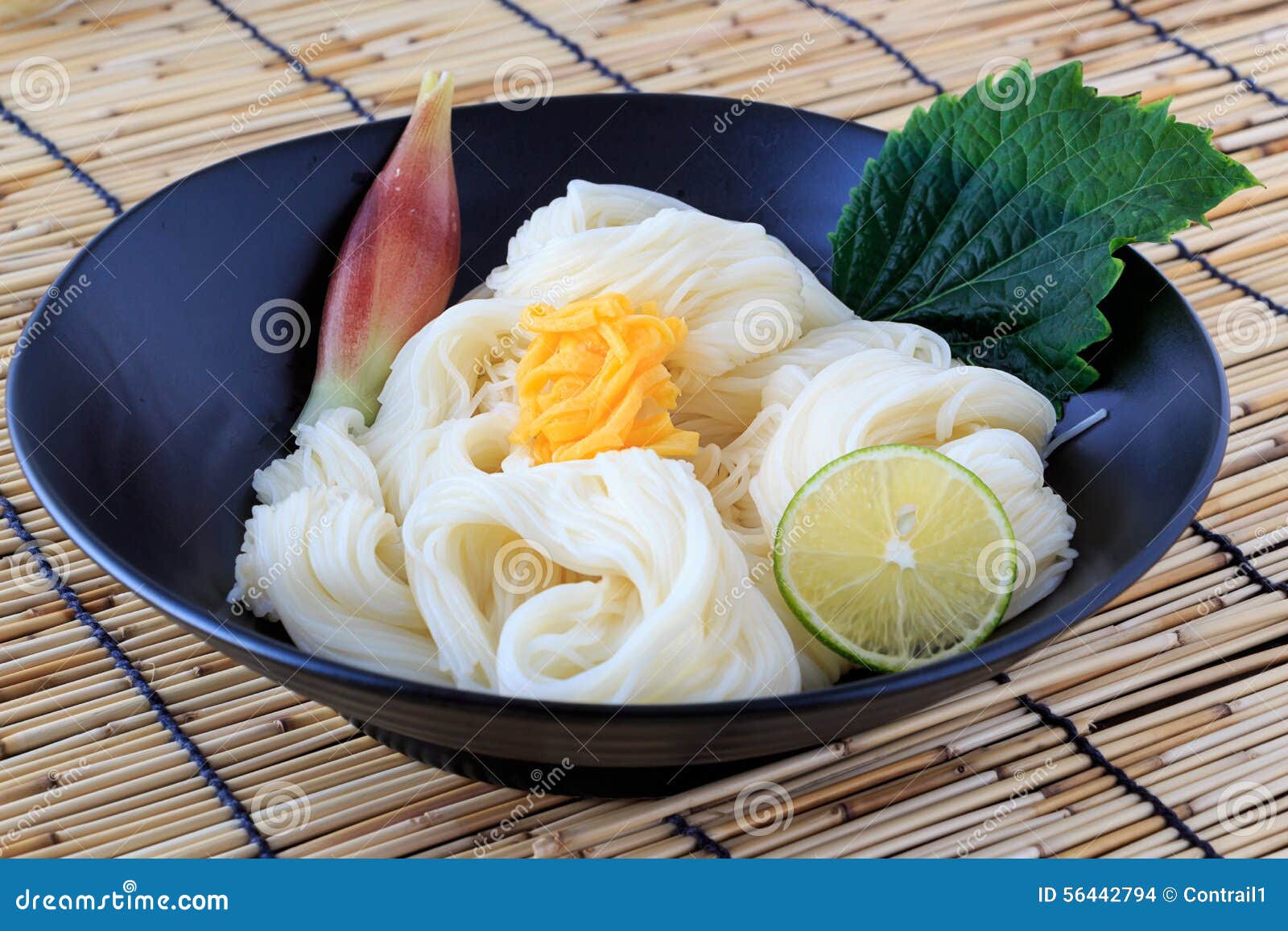 Somen, Japanese Thin Wheat Noodles Stock Photo Image of noodles