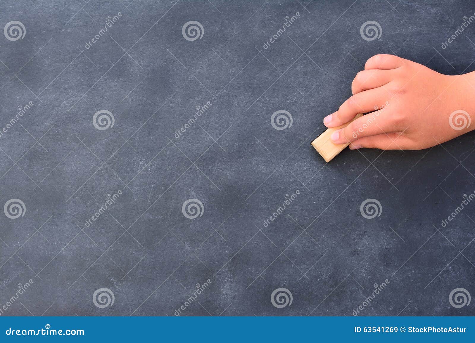 Someone S Hand Cleaning the Chalkboard Stock Image Image of close