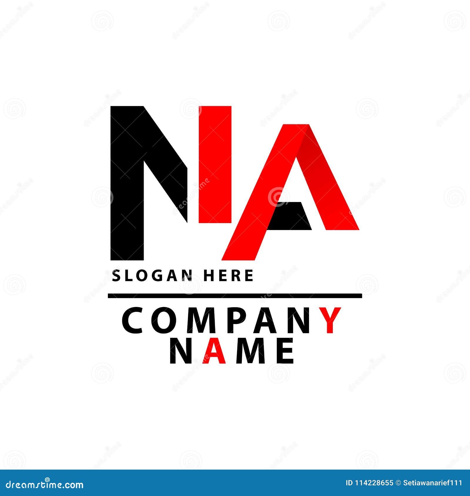 NA logo latter stock vector. Illustration of logotype - 114228655