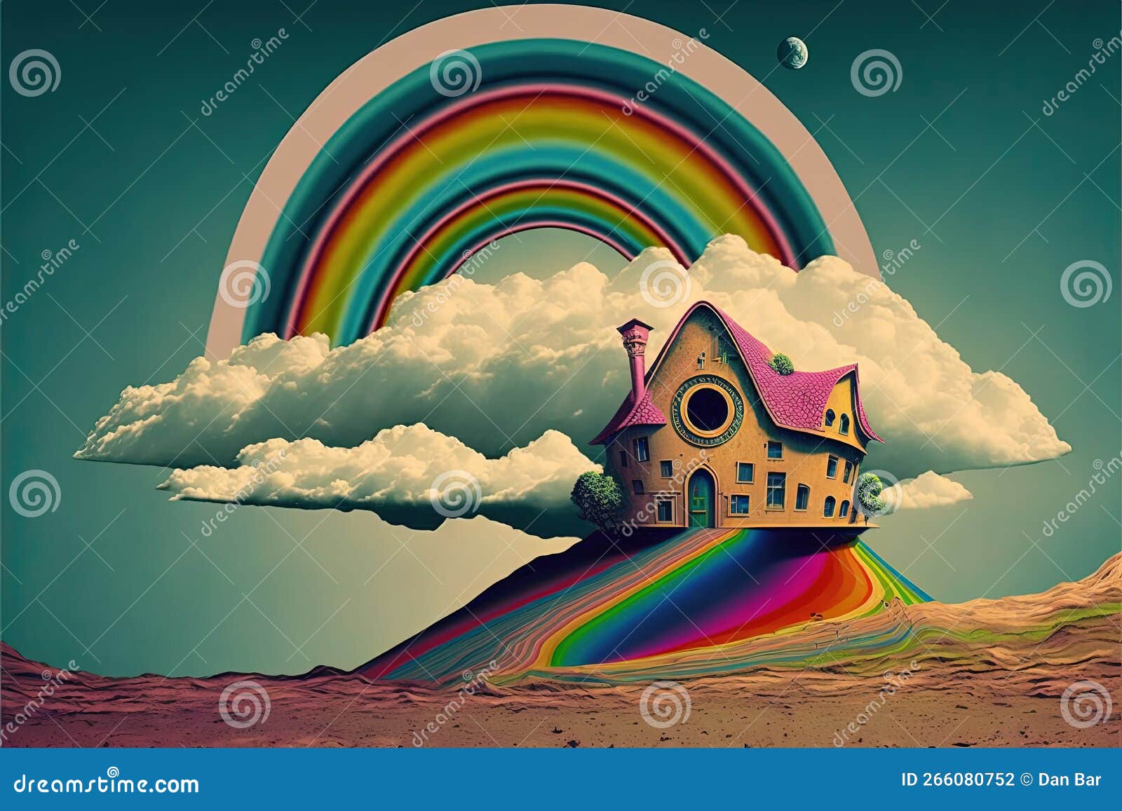 Somewhere Over the Rainbow, Psychedelic Image Concept, Generative Ai