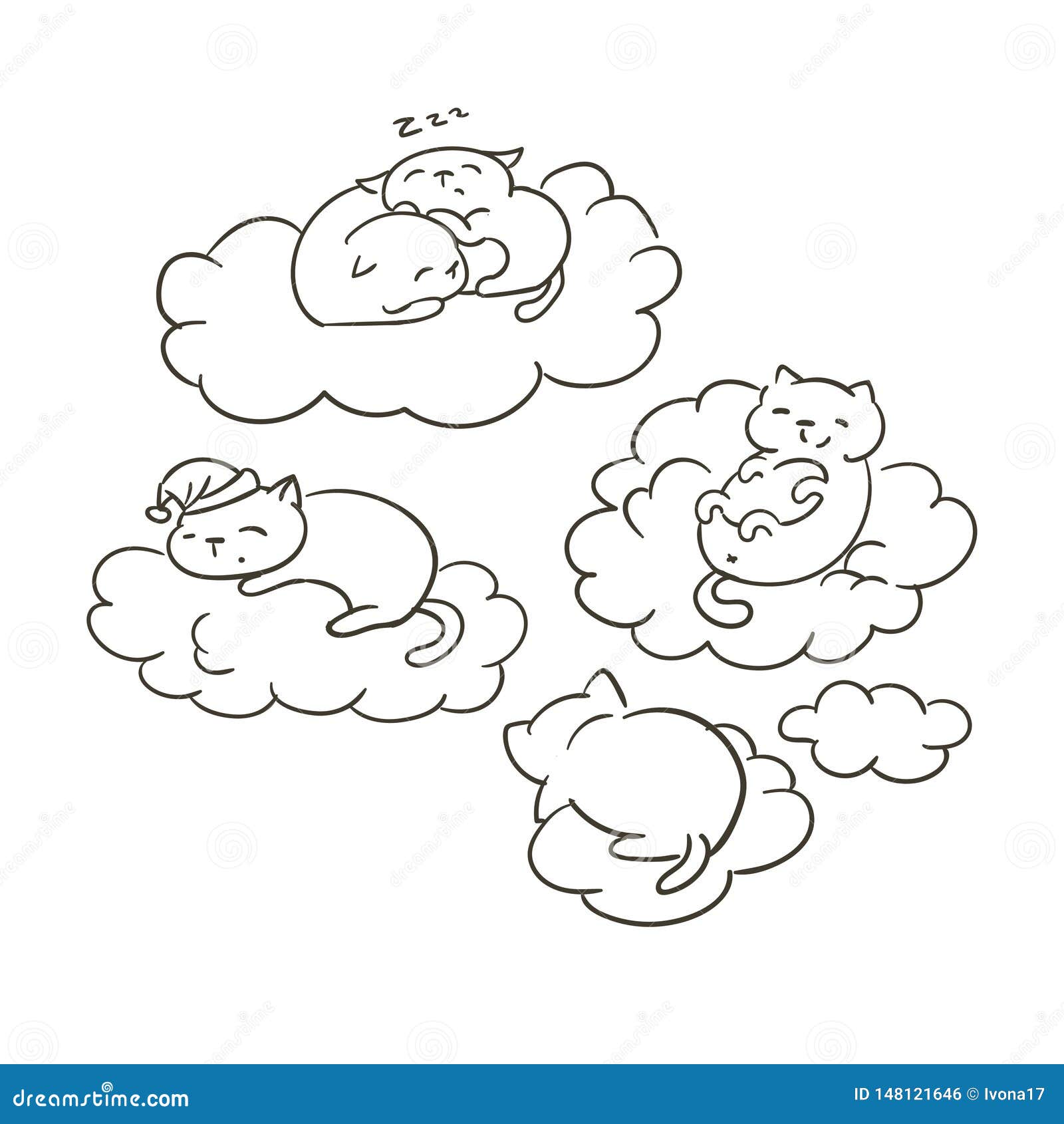 Sommeil Mignon De Nuages De Reves De Livre De Coloriage De Sletch De Vecteur De Chat De Griffonnage Petit Illustration Stock Illustration Du Chat Sommeil Sommeil Mignon De Nuages De Reves De Livre De Coloriage De Sletch De Vecteur De Chat De Griffonnage Petit Illustration Stock Illustration Du Chat Sommeil