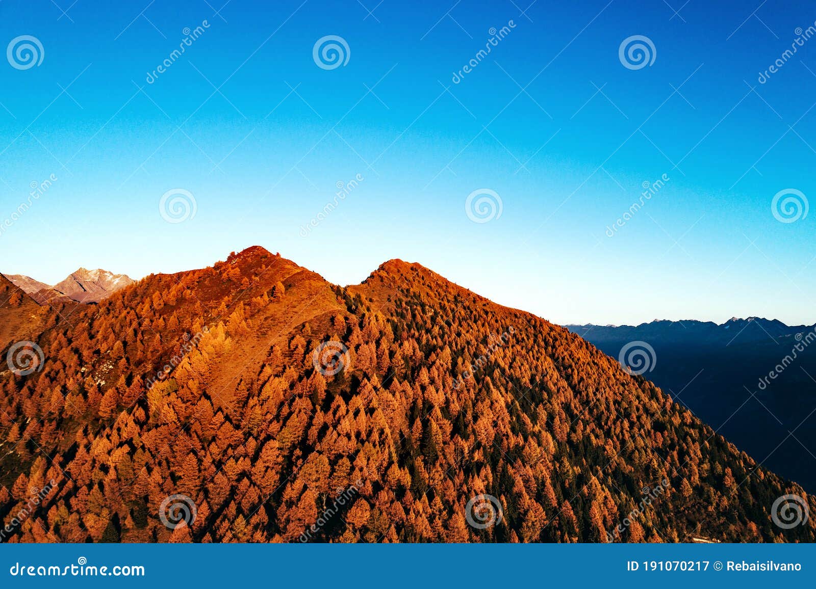 sondrio - valtellina it - autumnal aerial view of alpe colina