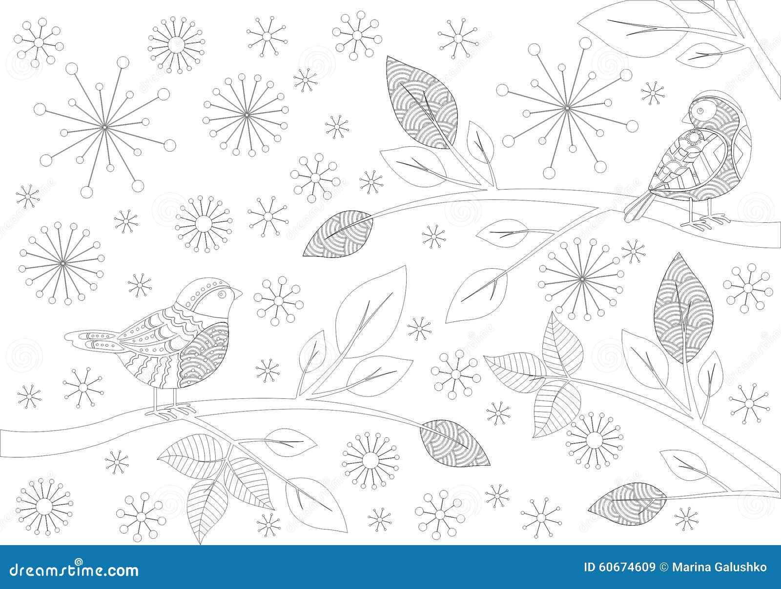 Songbird stock vector. Illustration of ears, branches 60674609