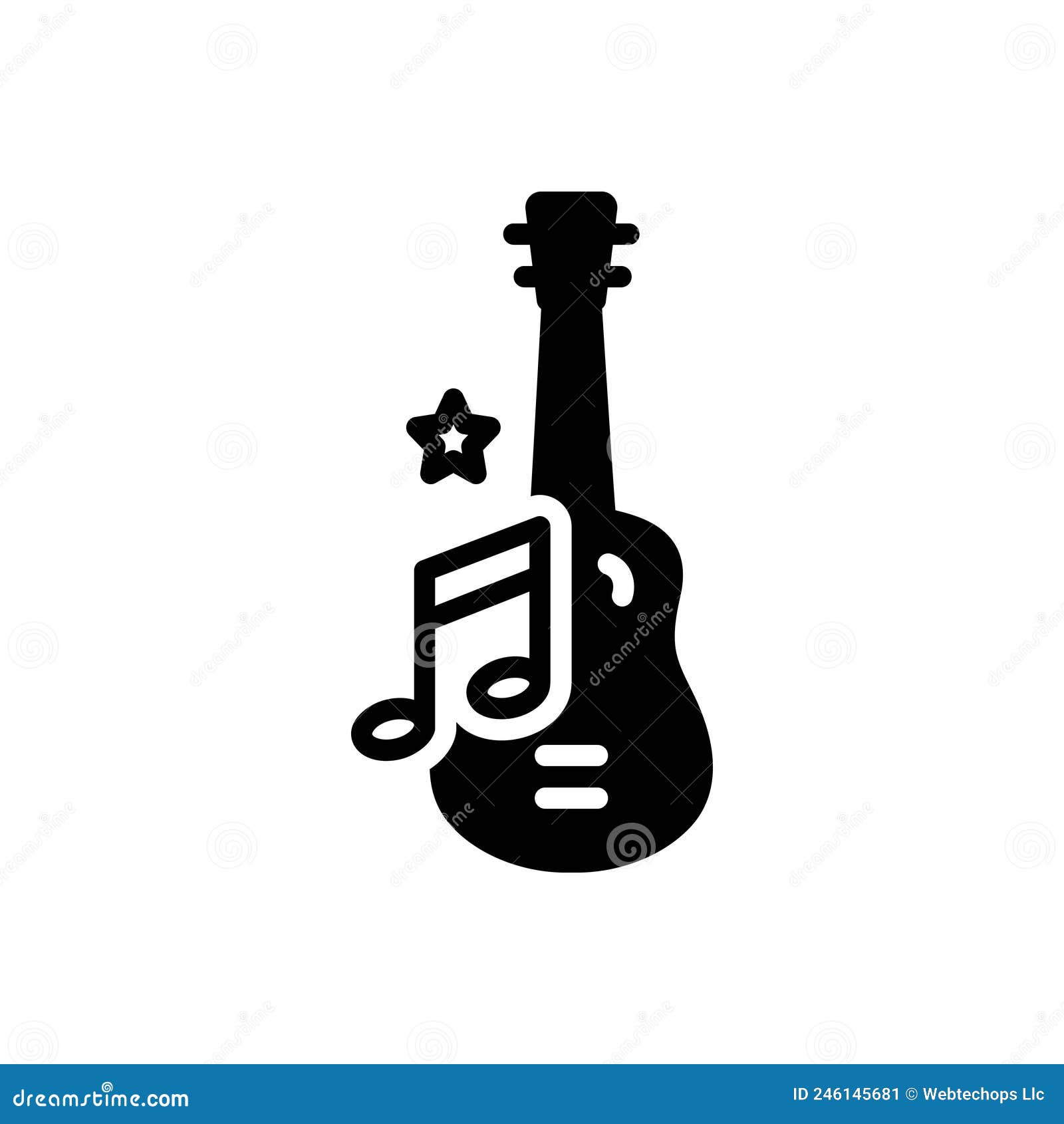 Black Solid Icon for Songs, Classic and Lyrics Stock Vector