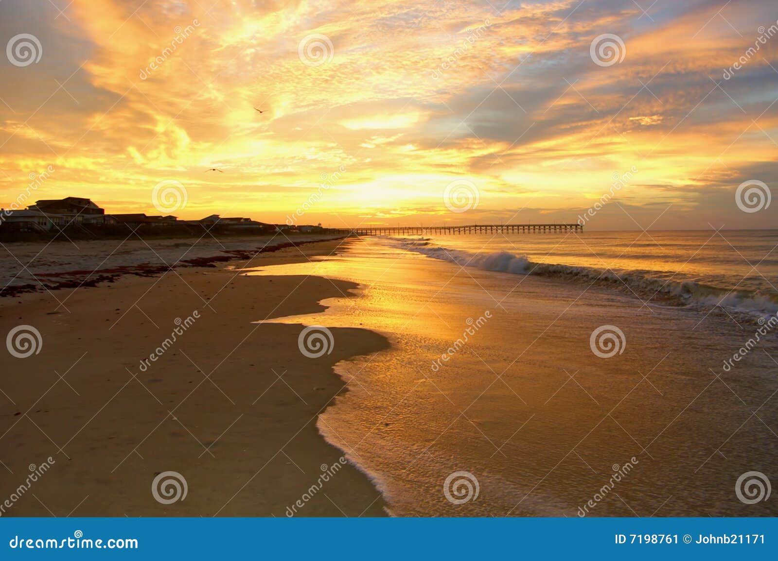 Sonnenaufgang am Holden Strand, Nord-Carolina