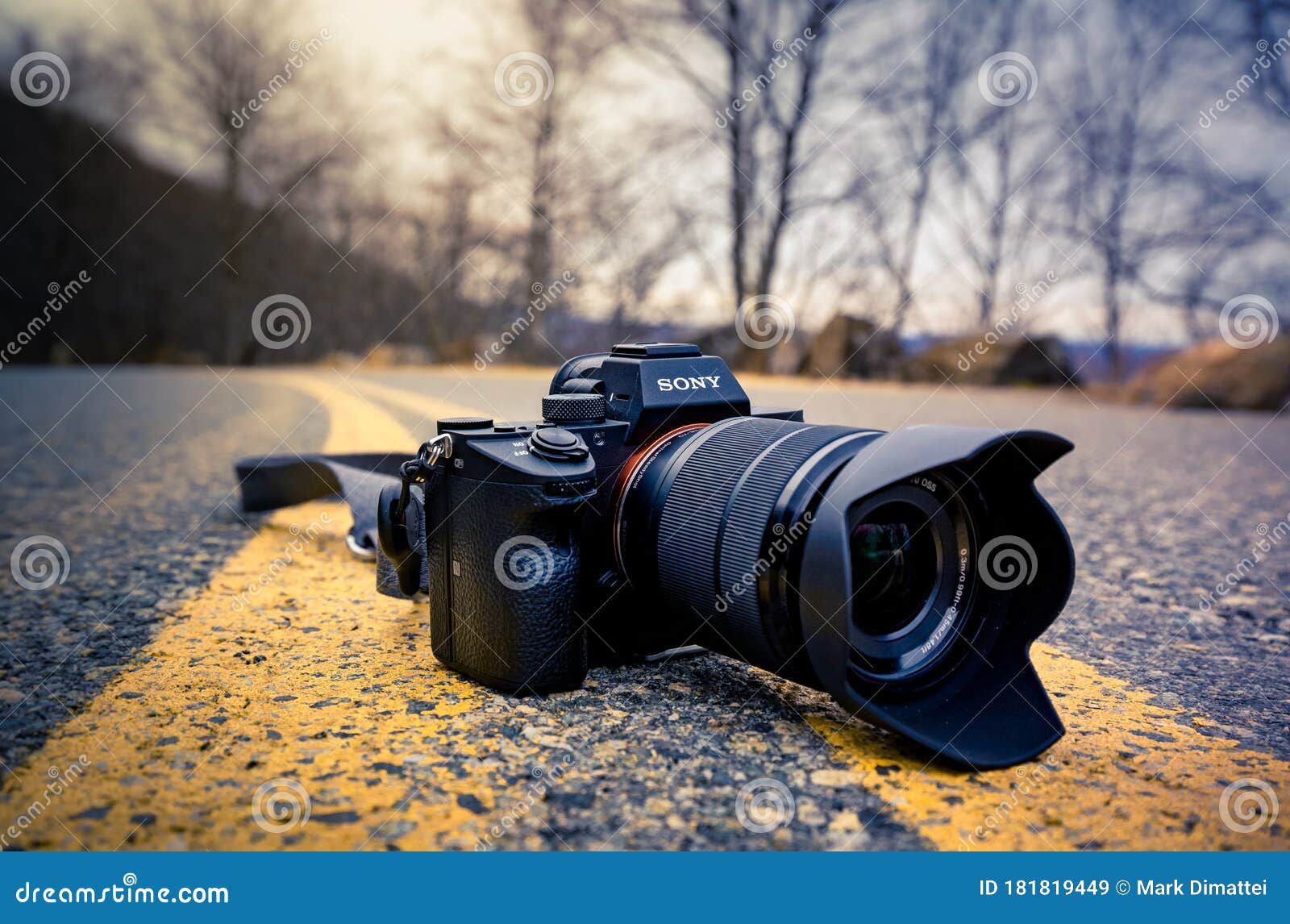 Sony Camera Sitting in the Middle of the Road Editorial Stock Image - Image  of negative, road: 181819449