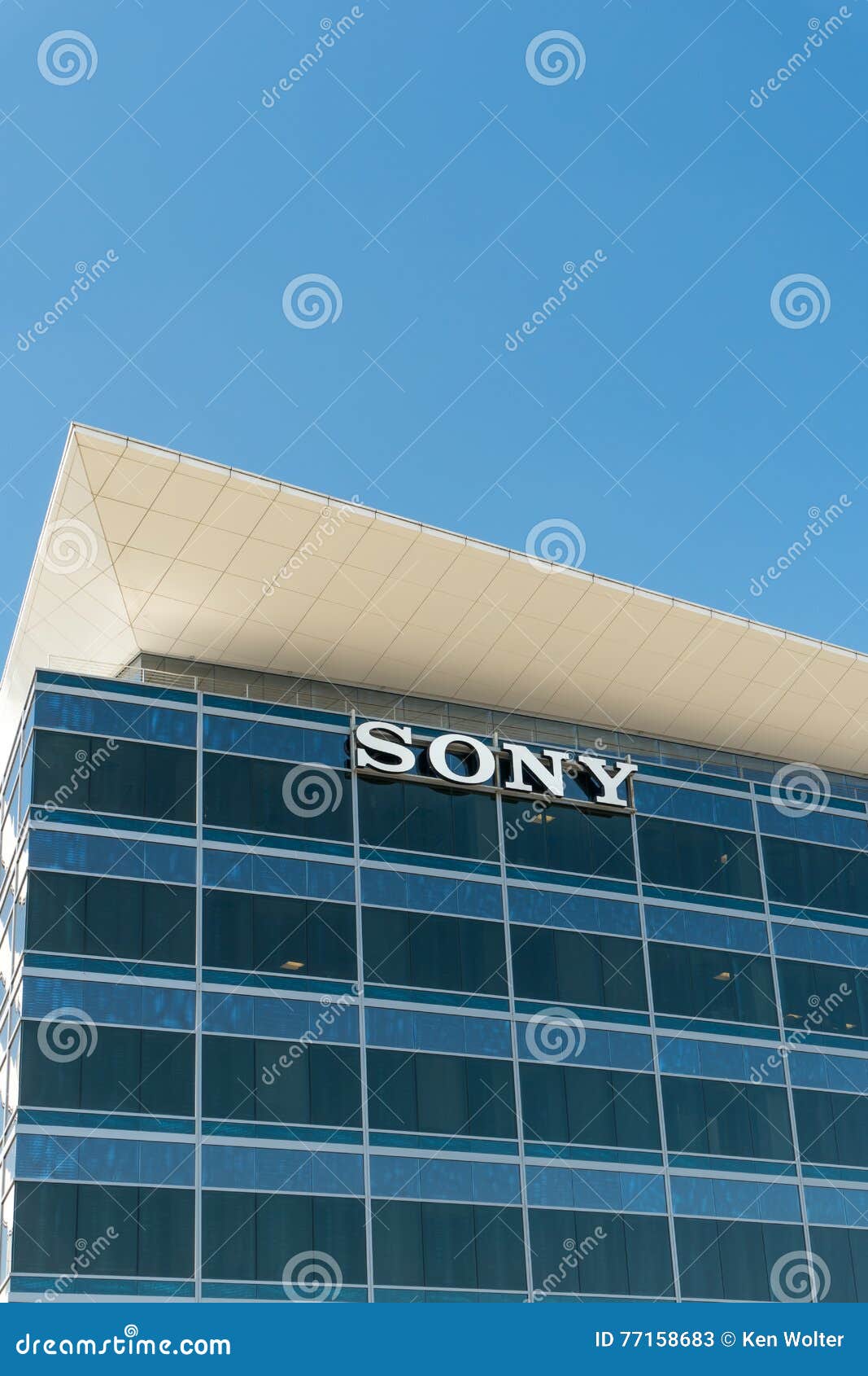 Sony Corporate Headquarters Sign Y Logotipo Foto de archivo editorial